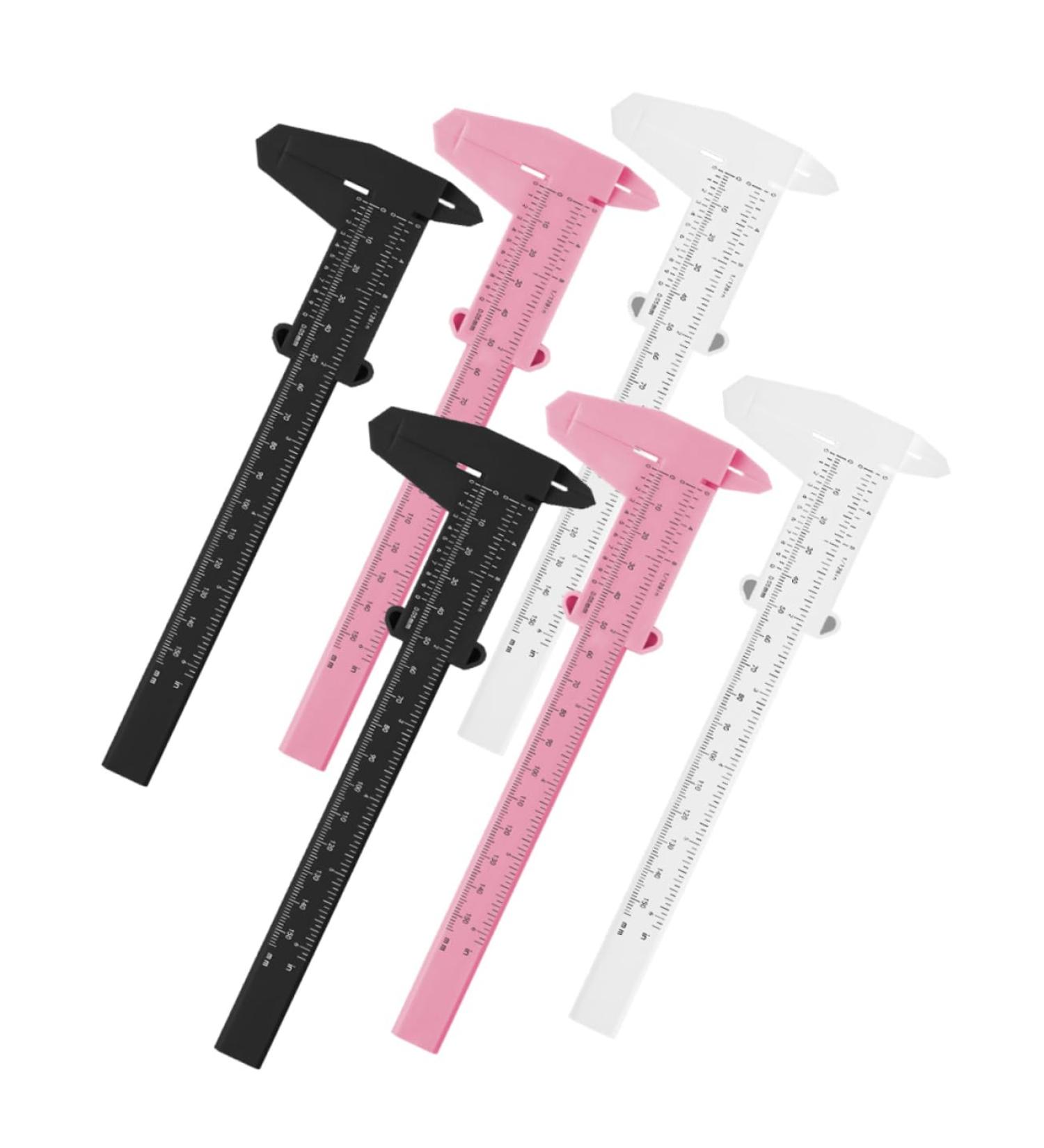 Beavorty 6pcs Locating Rule Pocket Ruler Plastic Eyebrow Ruler Eyebrow Measuring Ruler Face Caliper - Buy Online on GoSupps.com
