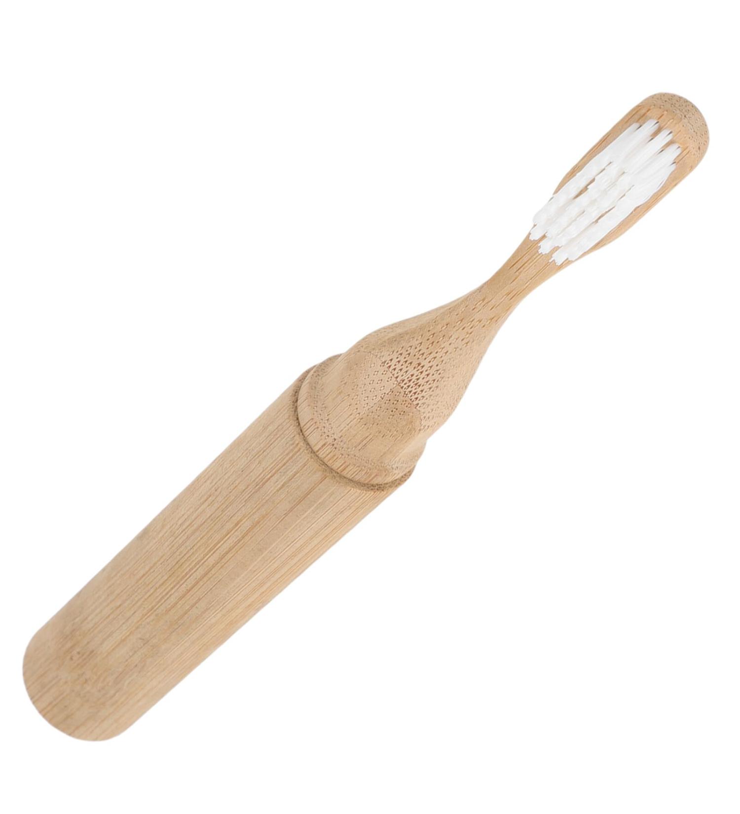 Angoily Folding Bamboo Toothbrush - Portable Travel Toothbrush with Soft Bristles | Eco-Friendly & Foldable Design | Ideal for Adults - Buy Online on GoSupps.com