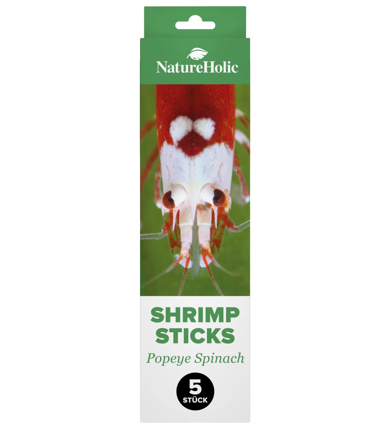 NatureHolic - Popeye Shrimp Lollipops - Spinach I Supplementary food for invertebrates I with valuable spinach I Made in Germany I 5 Lollies - Buy Online on GoSupps.com