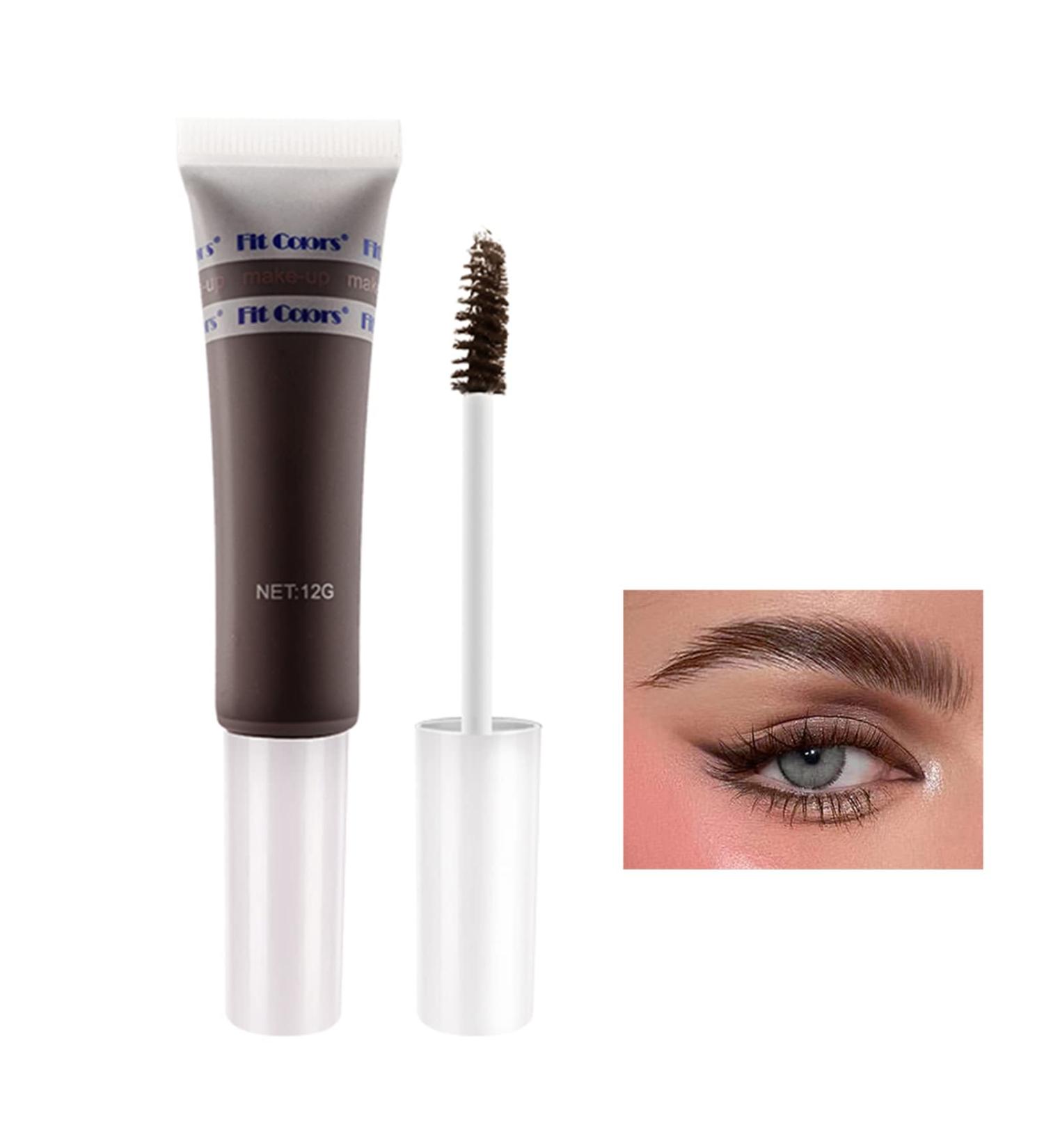 Waterproof Gray Eyebrow Gel for Volumizing and Tinting - Long Lasting Smudge-proof Professional Brow Makeup (02 Dark) - Buy Online on GoSupps.com