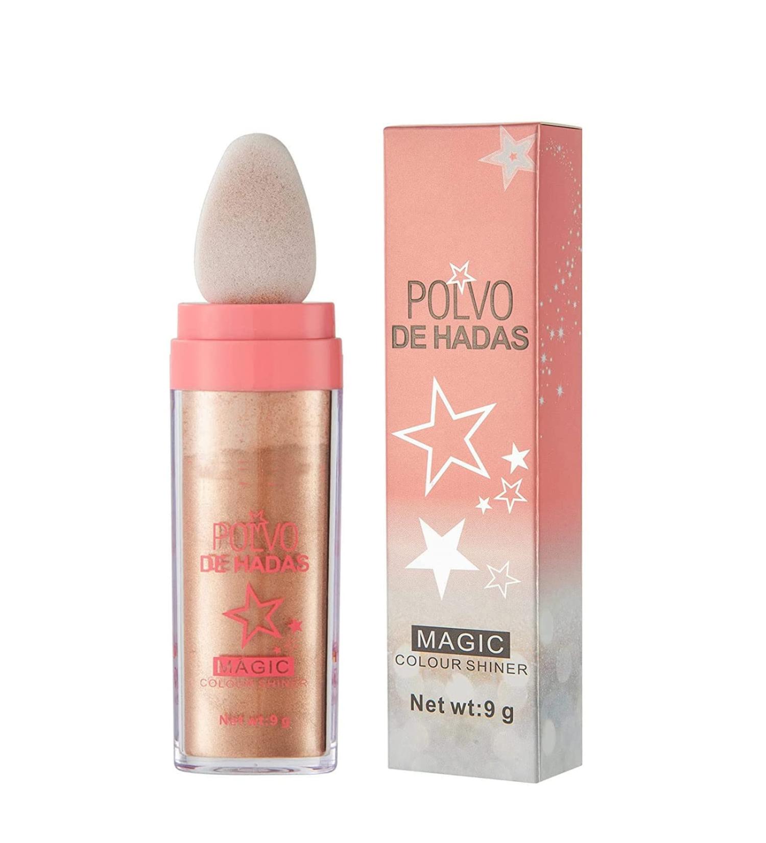 PICKX Body Glitter Powder Stick Face highlights Shimmer Face and Body Highlighter Powder with Sponge Head Magic Colour Shiner Powder for Face Body Arms Collarbones and Leg (03#Gold) - Buy Online on GoSupps.com