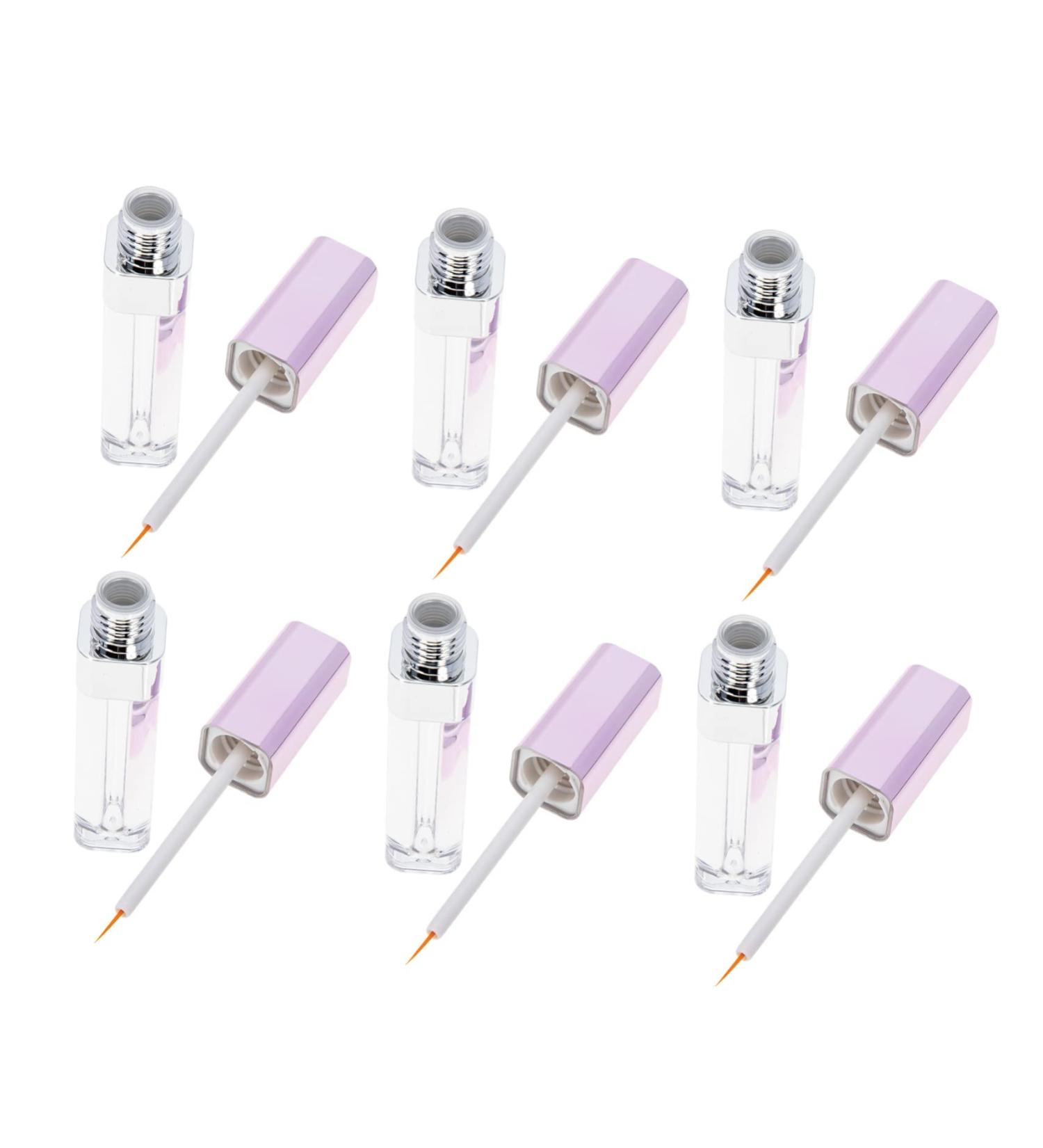CANIGHT 6pcs Empty Eyelashes Mini Containers Lash Containers Eyeliner Tube with Applicator Makeup Purple Abs - Buy Online on GoSupps.com