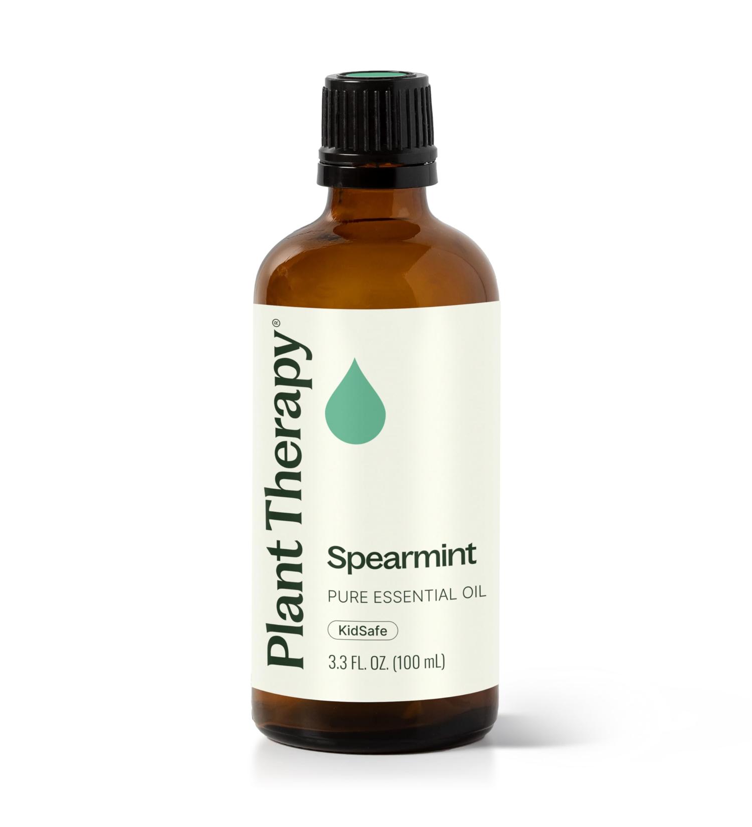 Plant Therapy Spearmint Essential Oil 100 mL (3.3 oz) 100% Pure Undiluted Digestive Health Fresh Scent Tension Relief - Buy Online on GoSupps.com