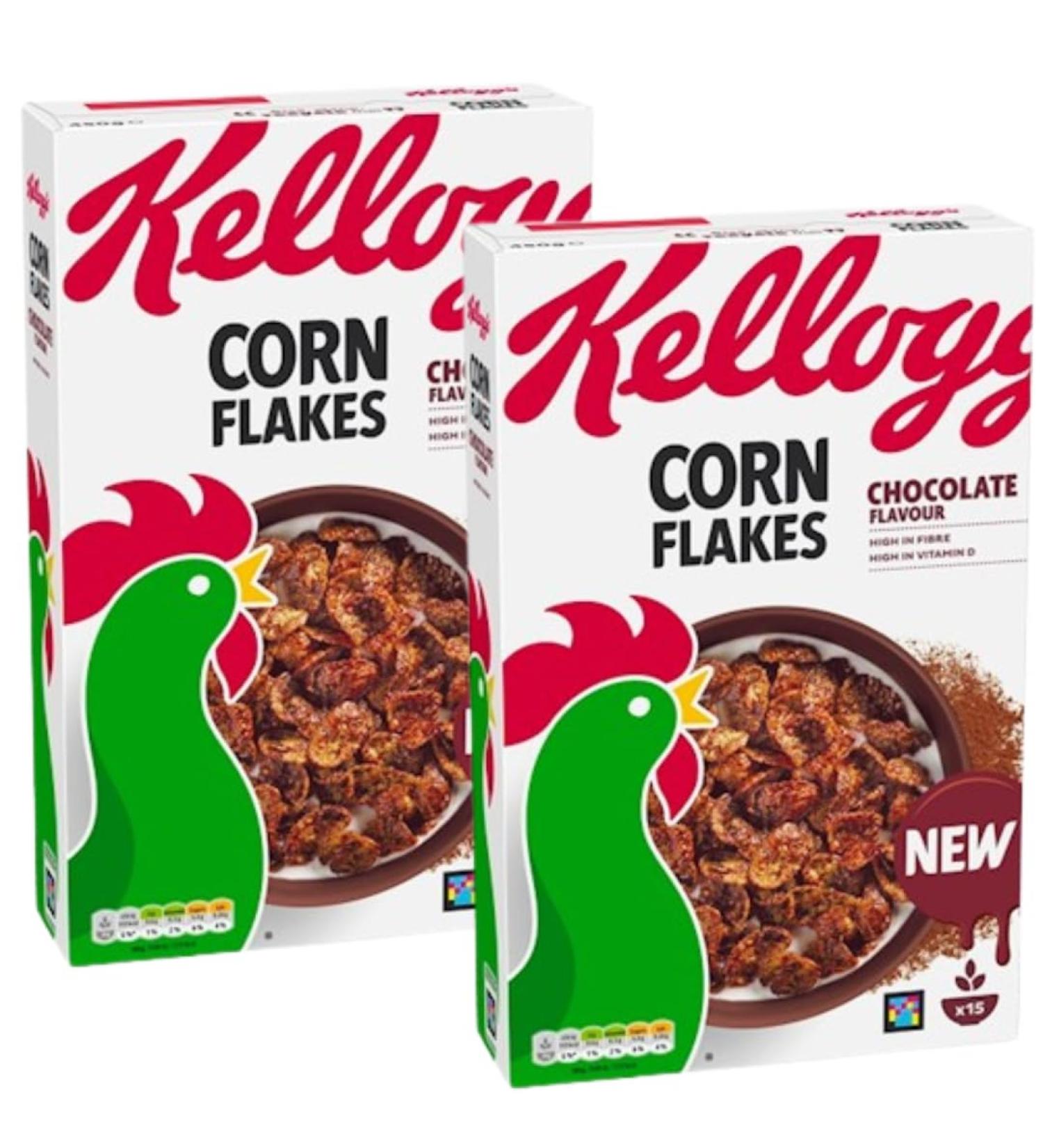 Cereal Bundle with Corn Flakes Chocolate Flavour Cereal 450g (2 Pack)