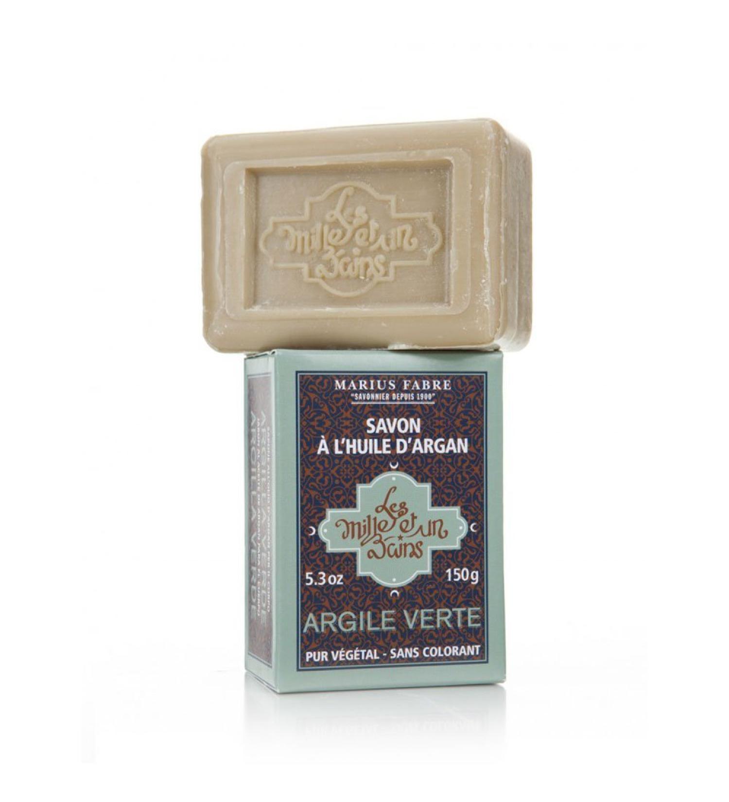 Argan Soap with Green Clay- 5.3 Oz Bar - Marius Fabre - France