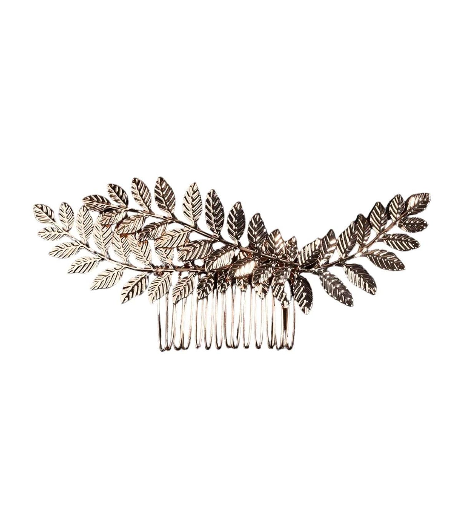 New 2025 Korean Fashion Metal Leaf Hair Combs Simple Headpieces For Women And New For Fashion Party Hairpins Clips Wedding Hair Jewelry Fashion Accessories Creative Gift - Buy Online on GoSupps.com