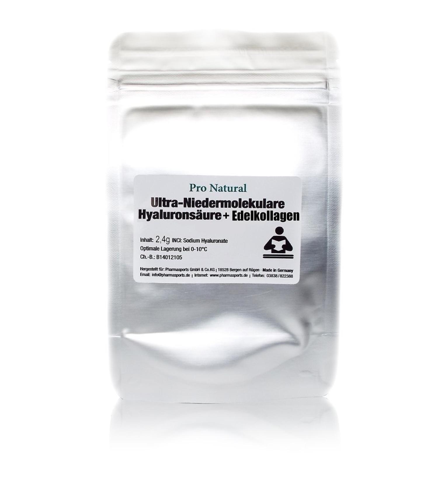  Pro Natural 2.4g Hyaluronic Acid + Precious Collagen to DIY Your Own Cosmetics / Hyaluronic Gel / Cream - Buy Online on GoSupps.com