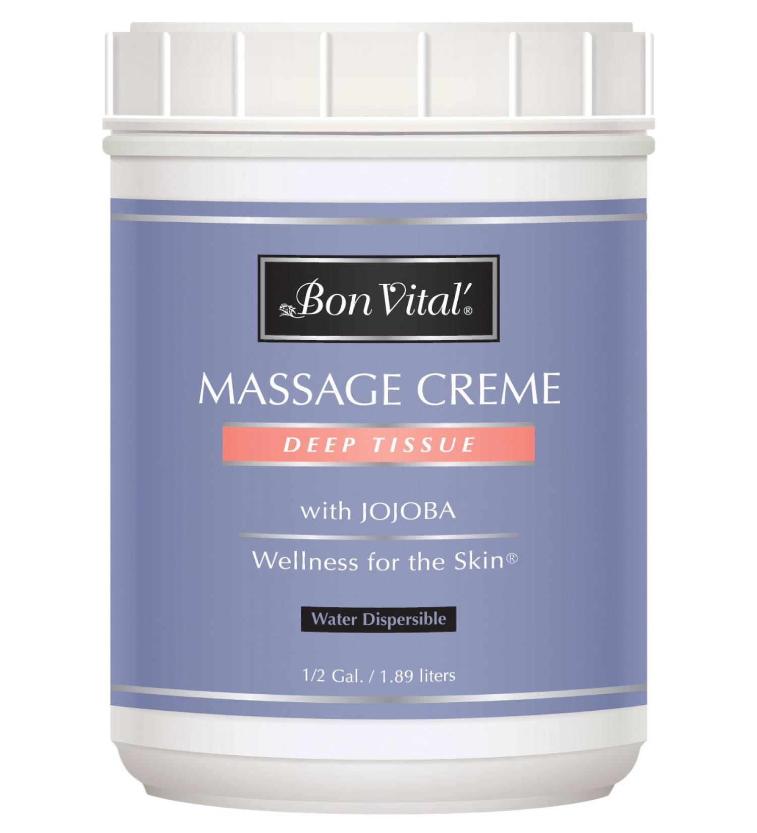 Bon Vital Deep Tissue Massage Cream - Professional Therapy for Muscle Relaxation & Recovery | 1/2 Gallon - International Shipping - Buy Online on GoSupps.com