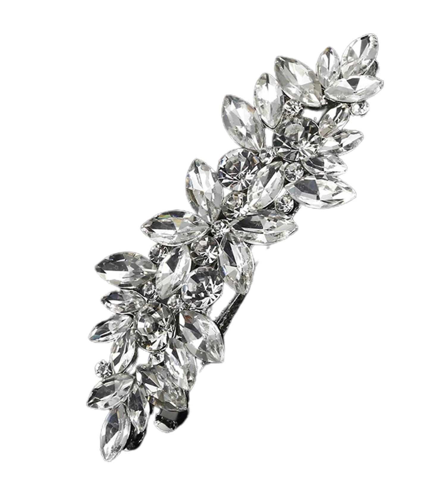 JYTDBCS Barrette Crystal Hair Clips Rhinestone Bride Wedding Hair Accessories Elegant Jewelry Hair Decorations For Women Bridal Wedding Party Gift - Buy Online on GoSupps.com