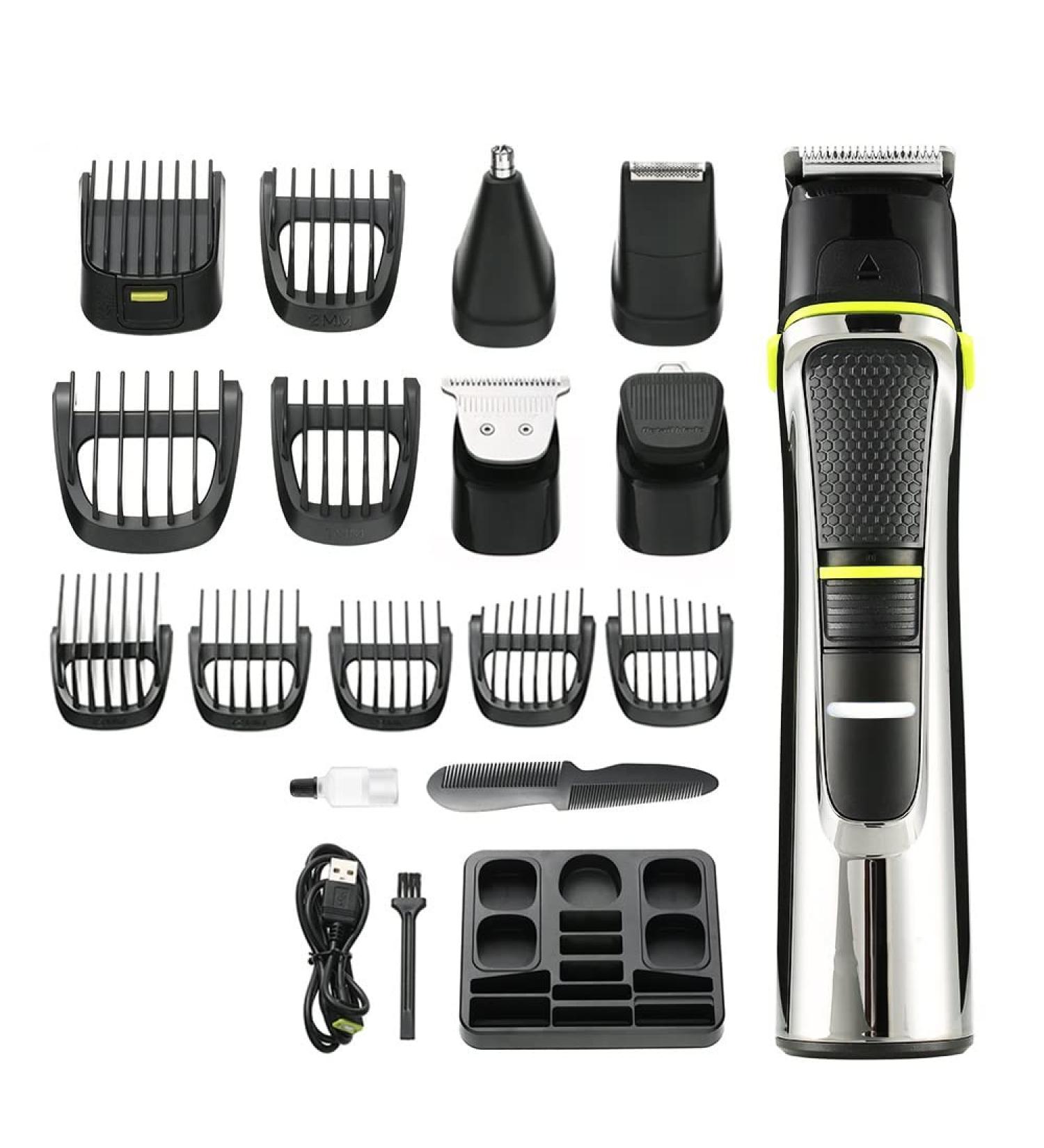 Buy 5-in-1 Rechargeable Hair Clippers | Waterproof Electric Barber Tool Set for Precision Shaving & Carving - International Shipping Available - Buy Online on GoSupps.com