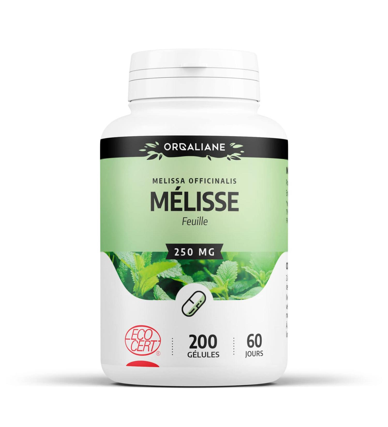 Lemon Balm 250 mg - 200 Capsules - Ecocert Certified - Buy Online on GoSupps.com