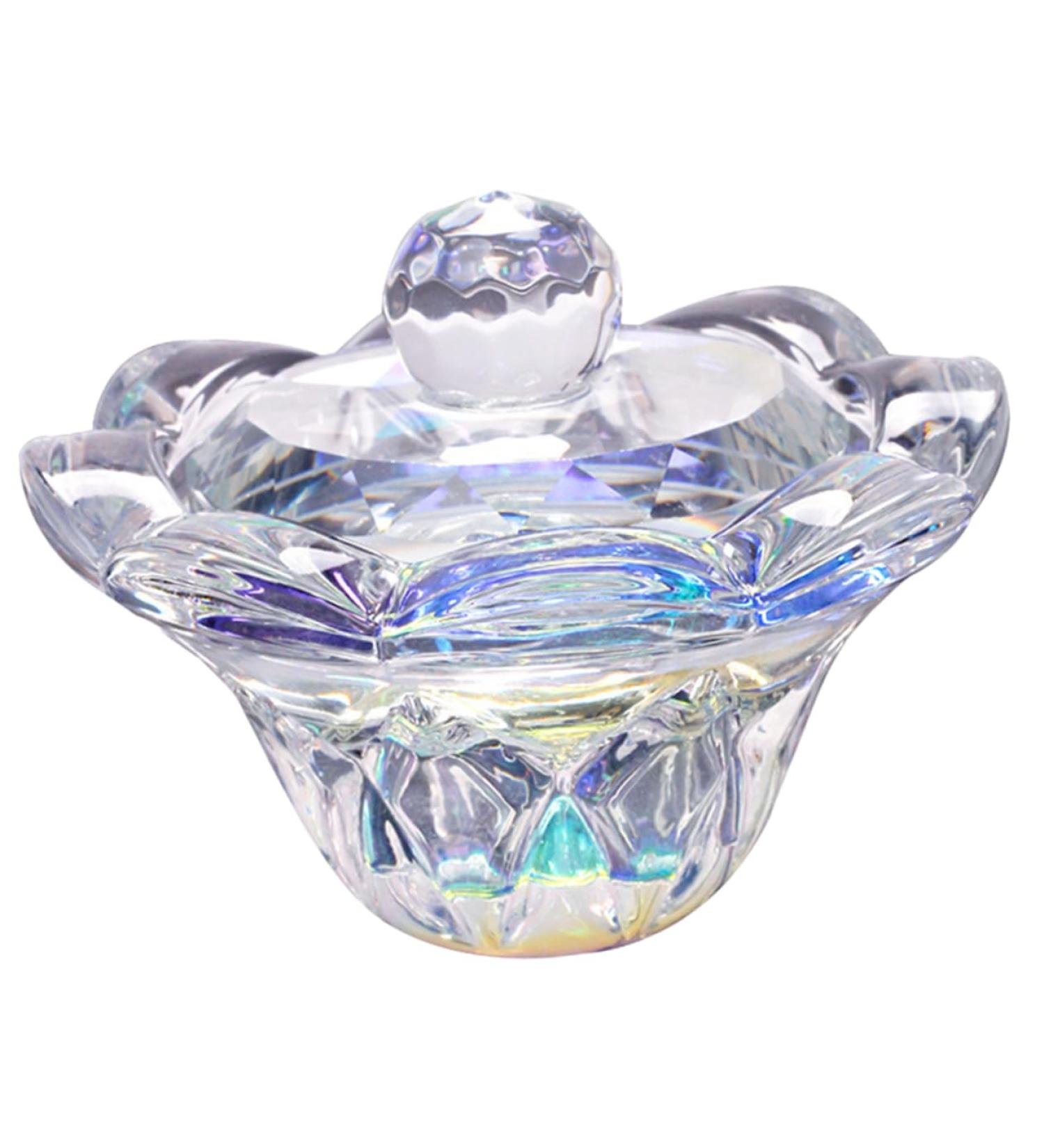 Beaupretty Nail Supply crystal cup liquid cup monomer container cup with lid dipping dish cleaning acrylic dappen dish dish plate Glass Manicure Clear Dish - Buy Online on GoSupps.com