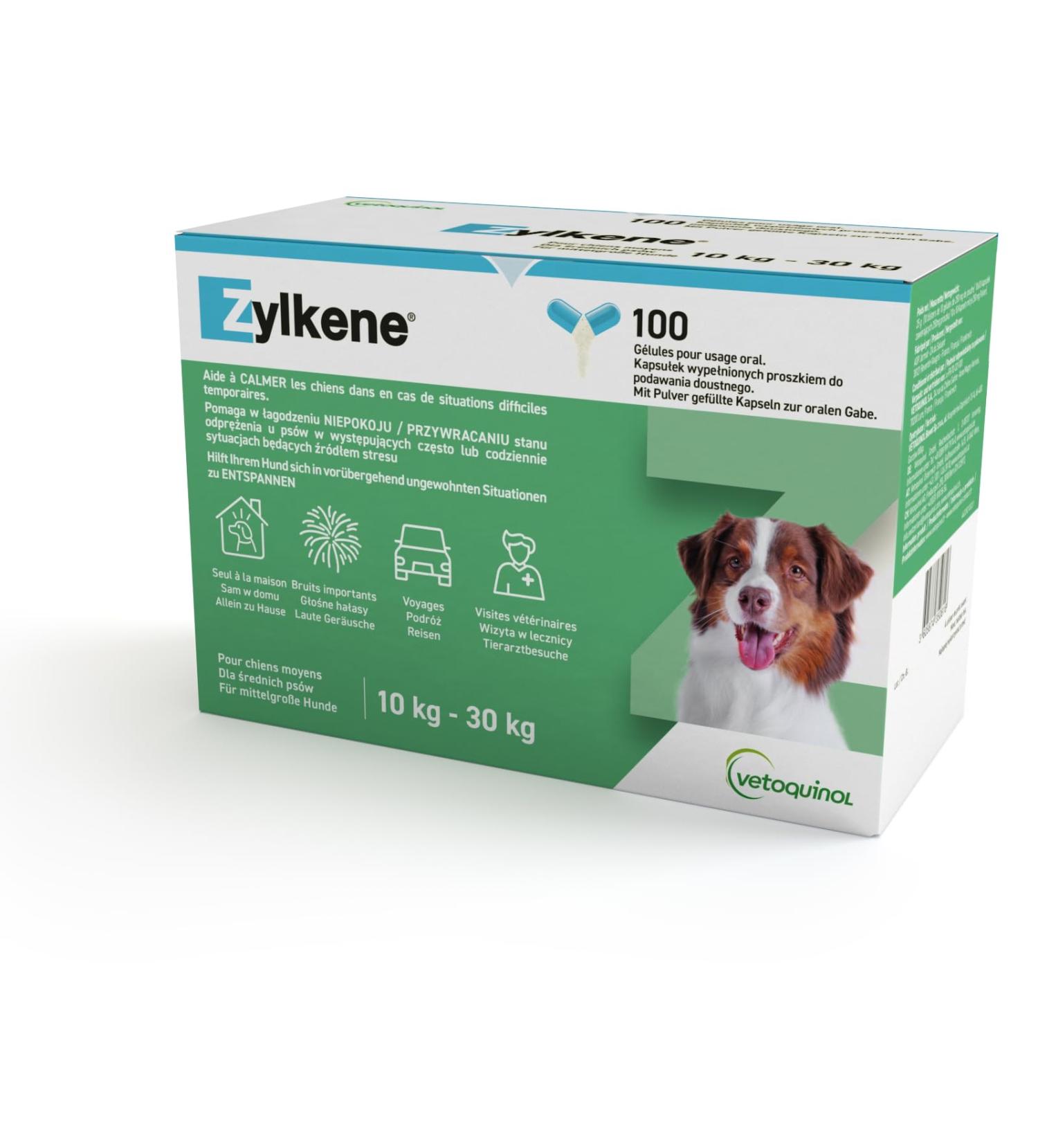 Vetoquinol Zylk ne 225mg - 100 Capsules for Pet Anxiety Relief | Buy Online - Fast International Shipping - Buy Online on GoSupps.com