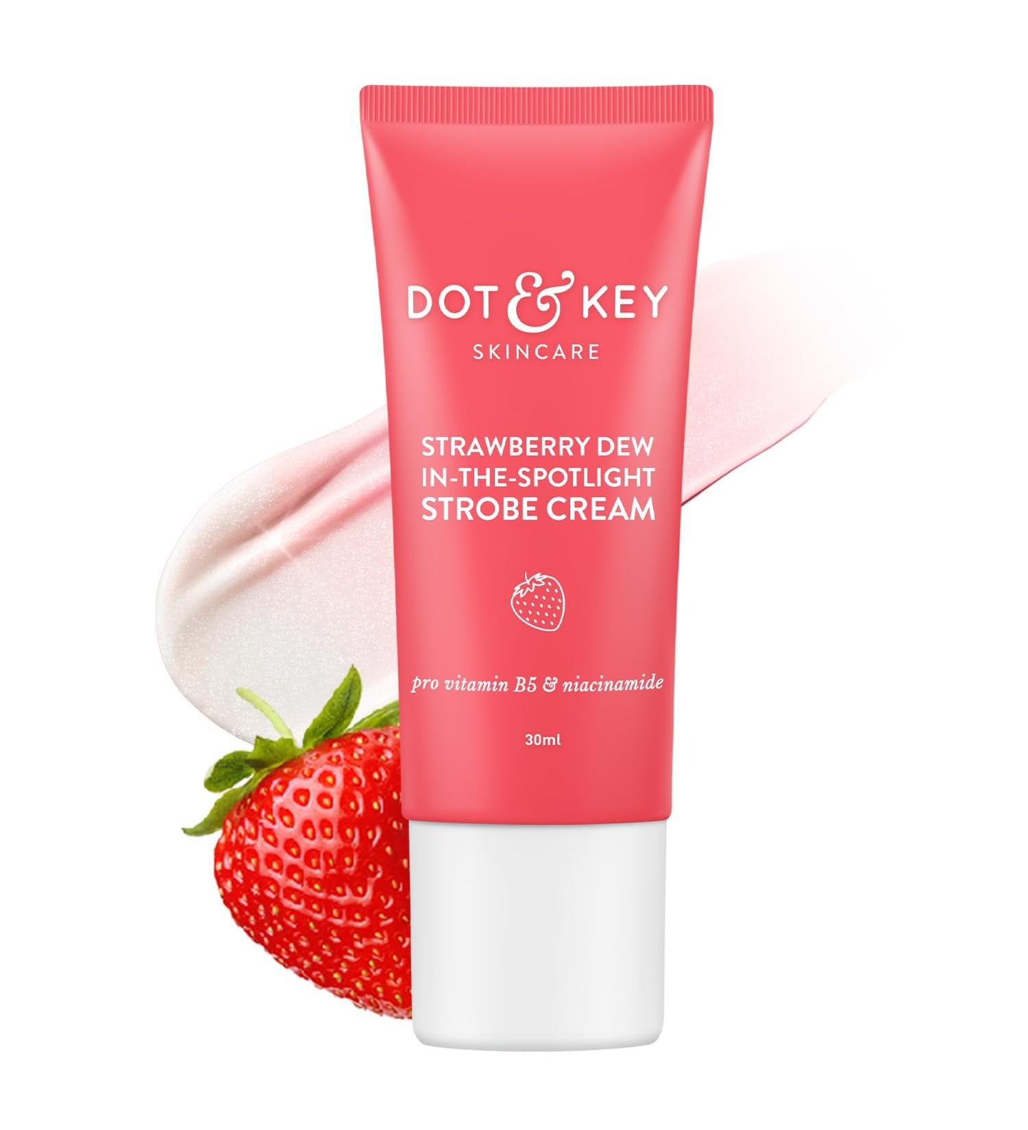 New Strawberry Dew Strobe Cream - Radiance Moisturizer & Highlighter for All Skin Types | Instant Glow & Hydration Boost (1.01 Fl Oz - Buy Online on GoSupps.com