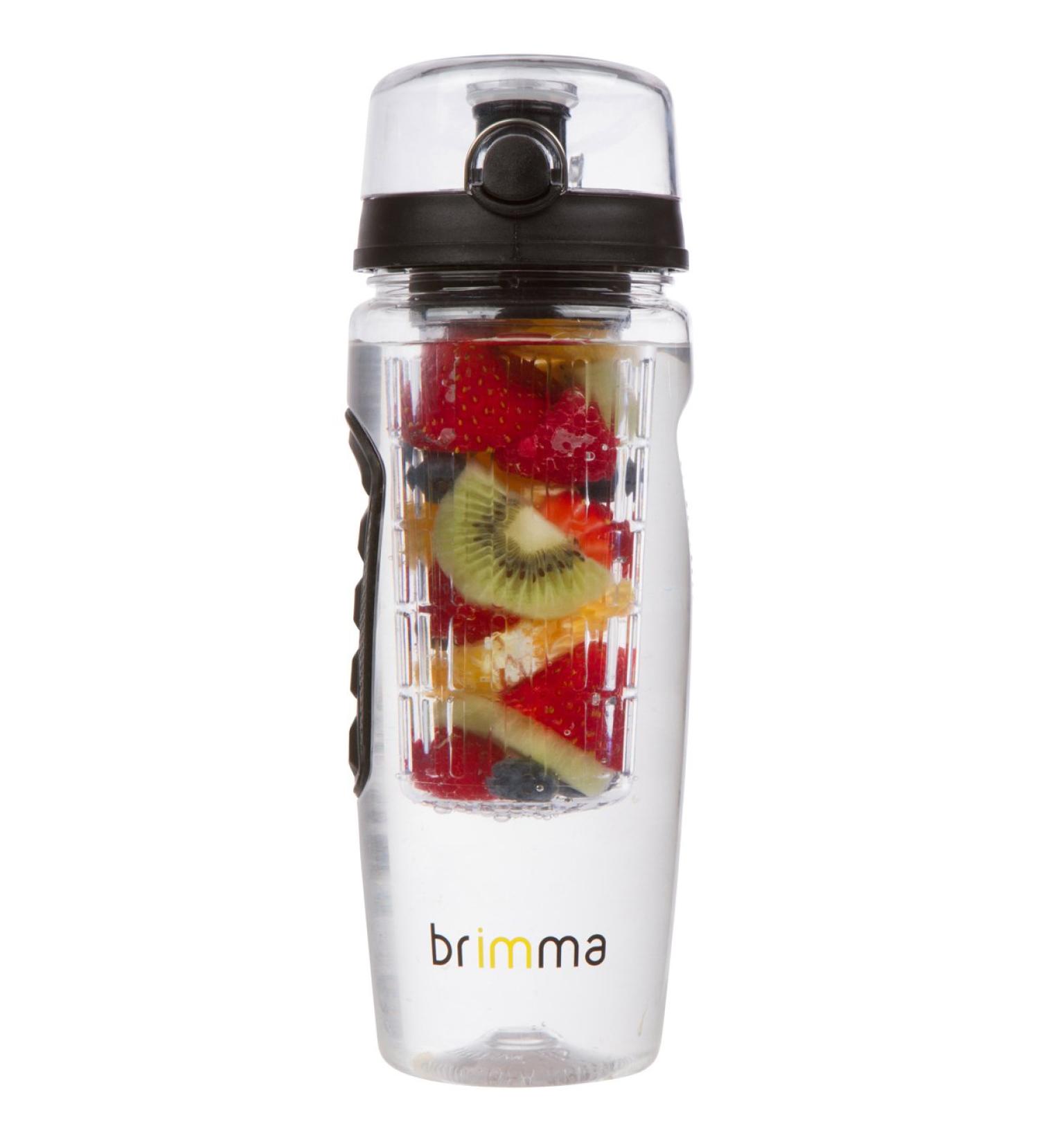 Brimma 32 oz Fruit Infuser Water Bottle - Large Leakproof Plastic Bottle for Gym, Bike, Camping & Travel - Buy Online on GoSupps.com
