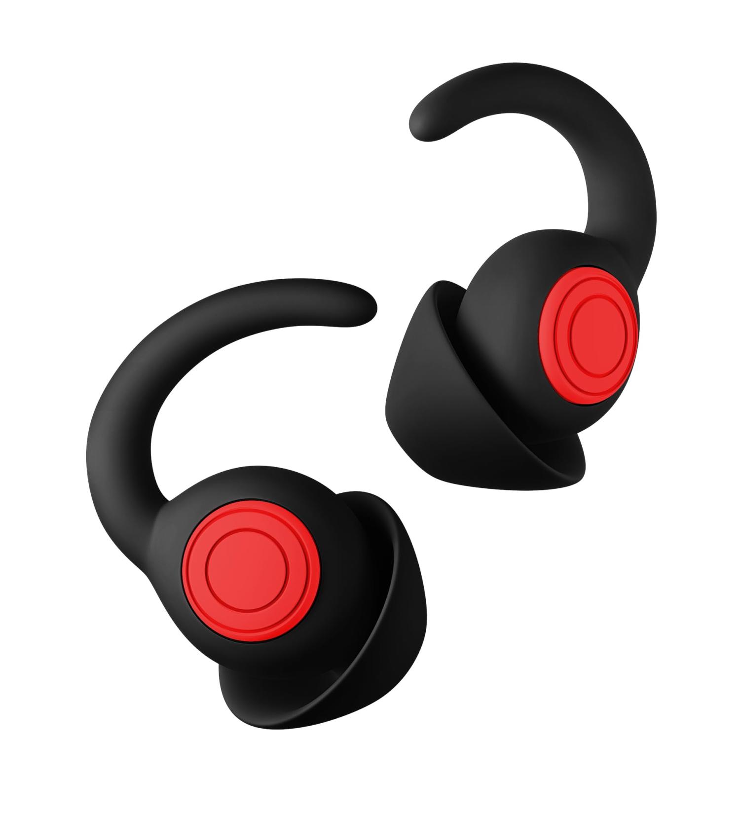 Soft Silicone Ear Plugs for Sleeping - Reusable Noise Reduction Earplugs - 2 Pairs for Travel & Sound Sensitivity - Black - Buy Online on GoSupps.com
