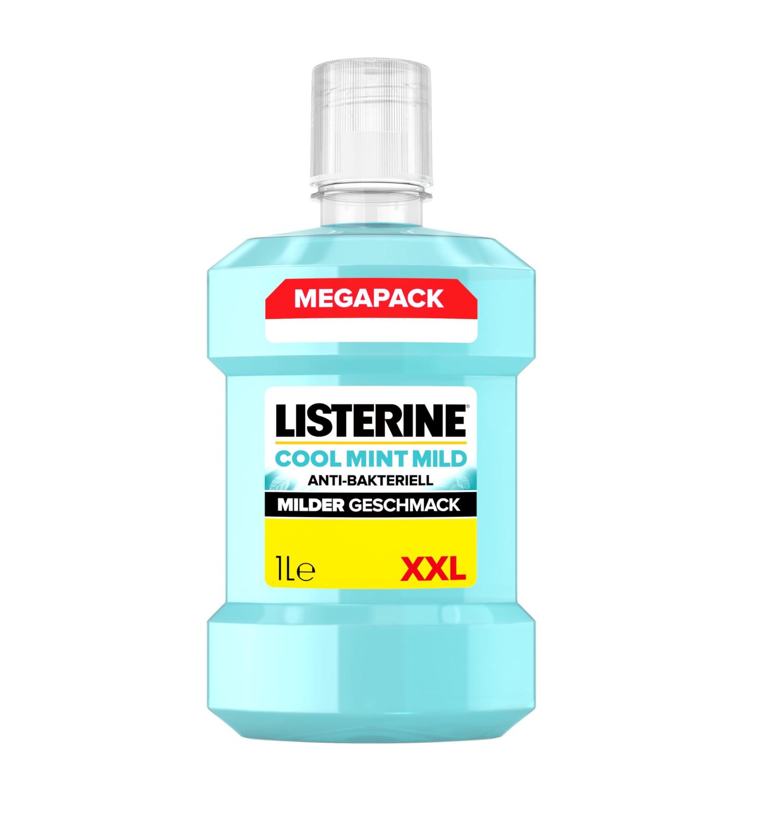 Buy Listerine Cool Mint Mild Antibacterial Mouthwash 1000 ml - Alcohol-Free Long-Lasting Freshness (1 Pack) - Ship Internationally - Buy Online on GoSupps.com