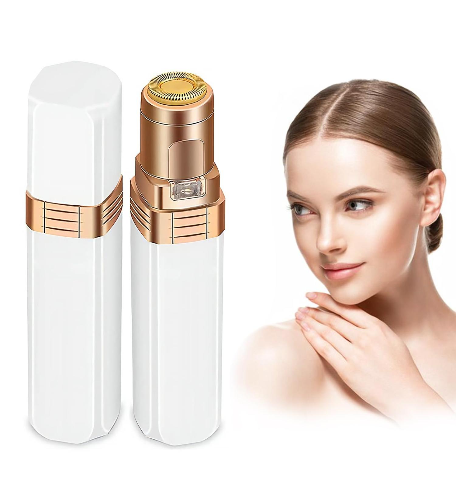 Giazee Facial Hair Remover: Electric Trimmer for Women, LED Light, Lips, Chin, Cheeks - Peach White - Buy Online on GoSupps.com