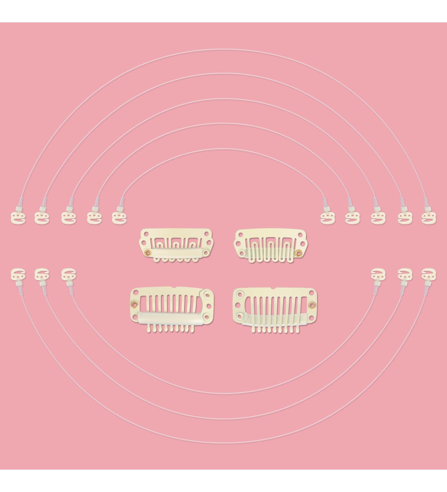 WENNALIFE Blonde Invisible Elastic Wire for Wire Hair Extensions 4 Blonde Flexible Hook Adjustable Fish Line 7 Inch 8 Inch 9 Inch 10 Inch 11 Inch 12 Inch with 4 Blonde Stainless Steel Clips 4 Replacement Clips and 8 Invisible Elastic Wires Blonde-Clips+Wi - Buy Online on GoSupps.com
