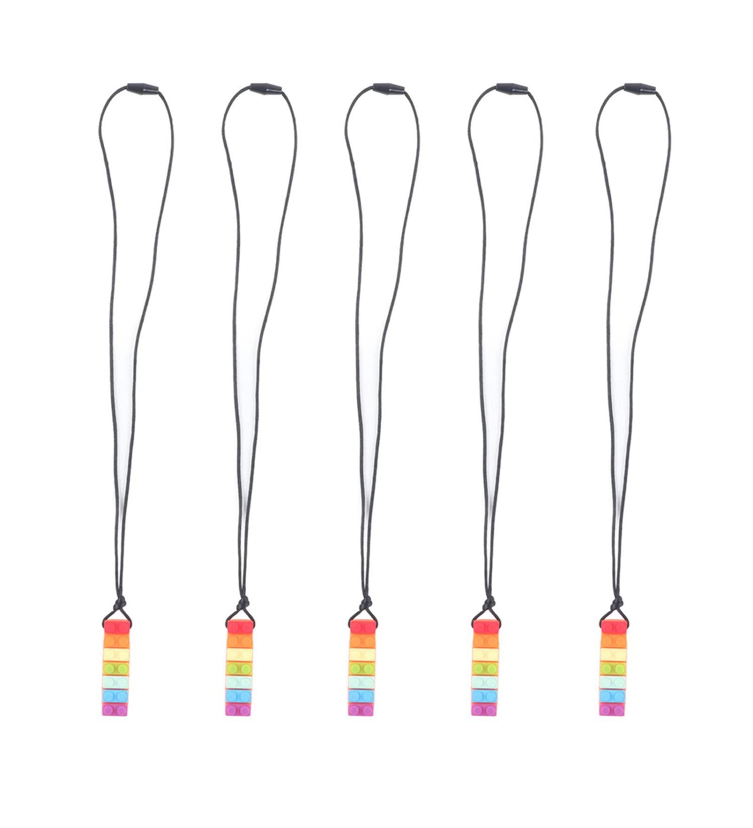 Baby Teether Necklace - Silicone Sensory Chew Pendant for Boys Girls (Orange) - Buy Online on GoSupps.com