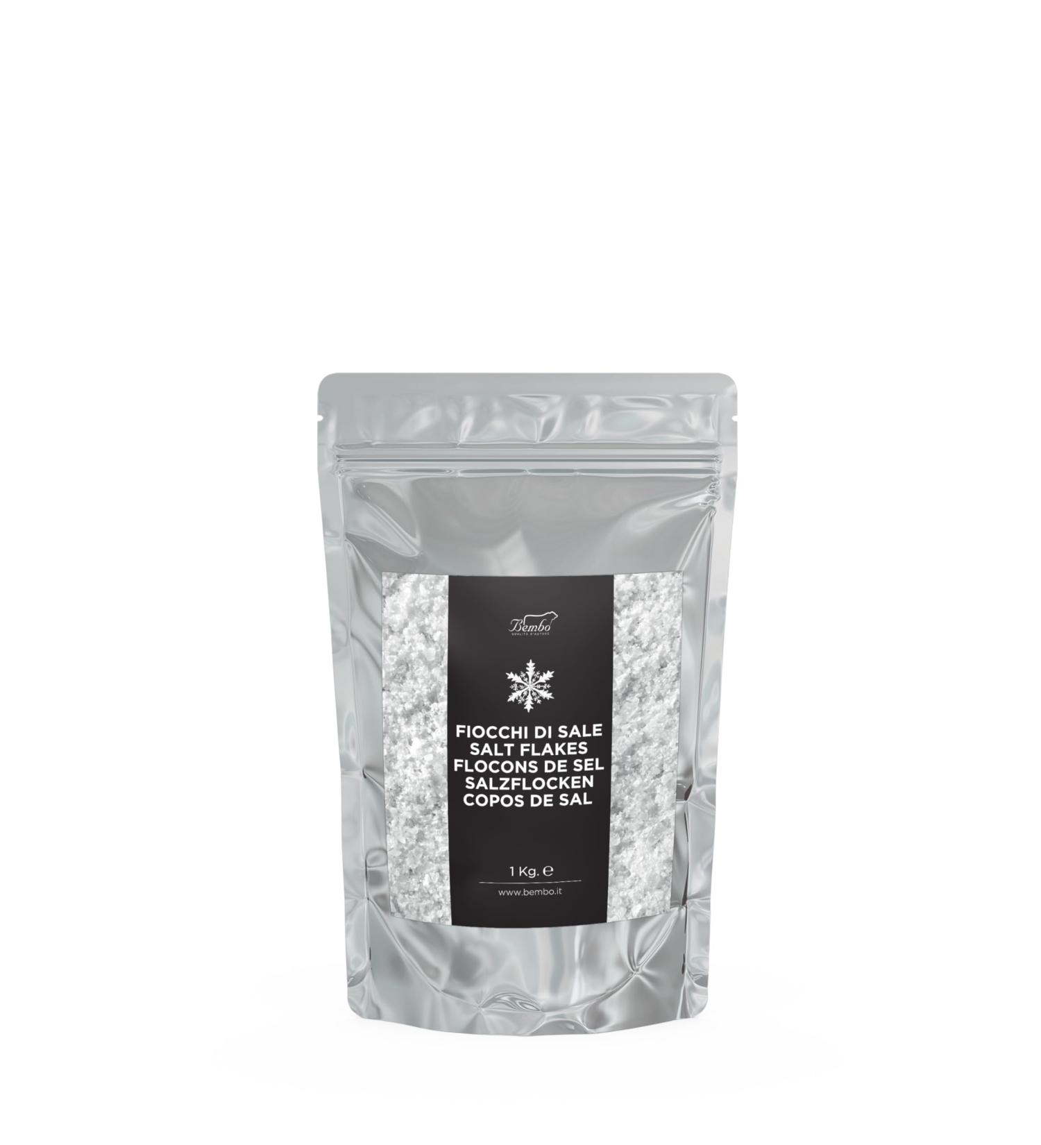 Bembo Salt Flakes 400 g - Pure Mediterranean Salt Flakes - For Meat, Fish, Salads, Barbecue. A Touch of Lightness to Your Dishes