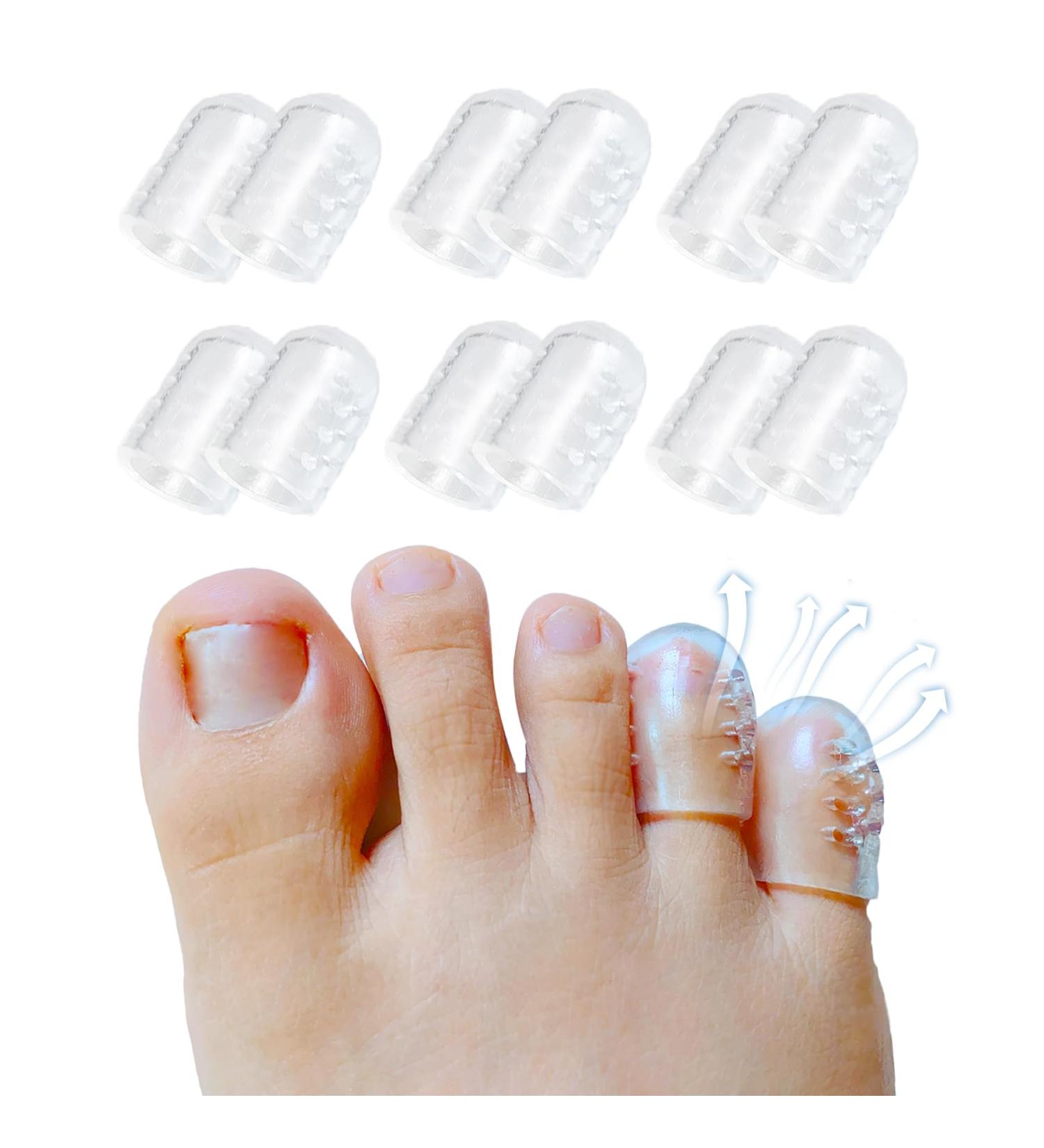 Jrery-KEY Silicone Toe Protector Gel Caps 12 PCS for Women & Men - Breathable Pinky Toe Protection for Blisters, Corns & Friction - Little Toe Cushion Pads - Buy Online on GoSupps.com