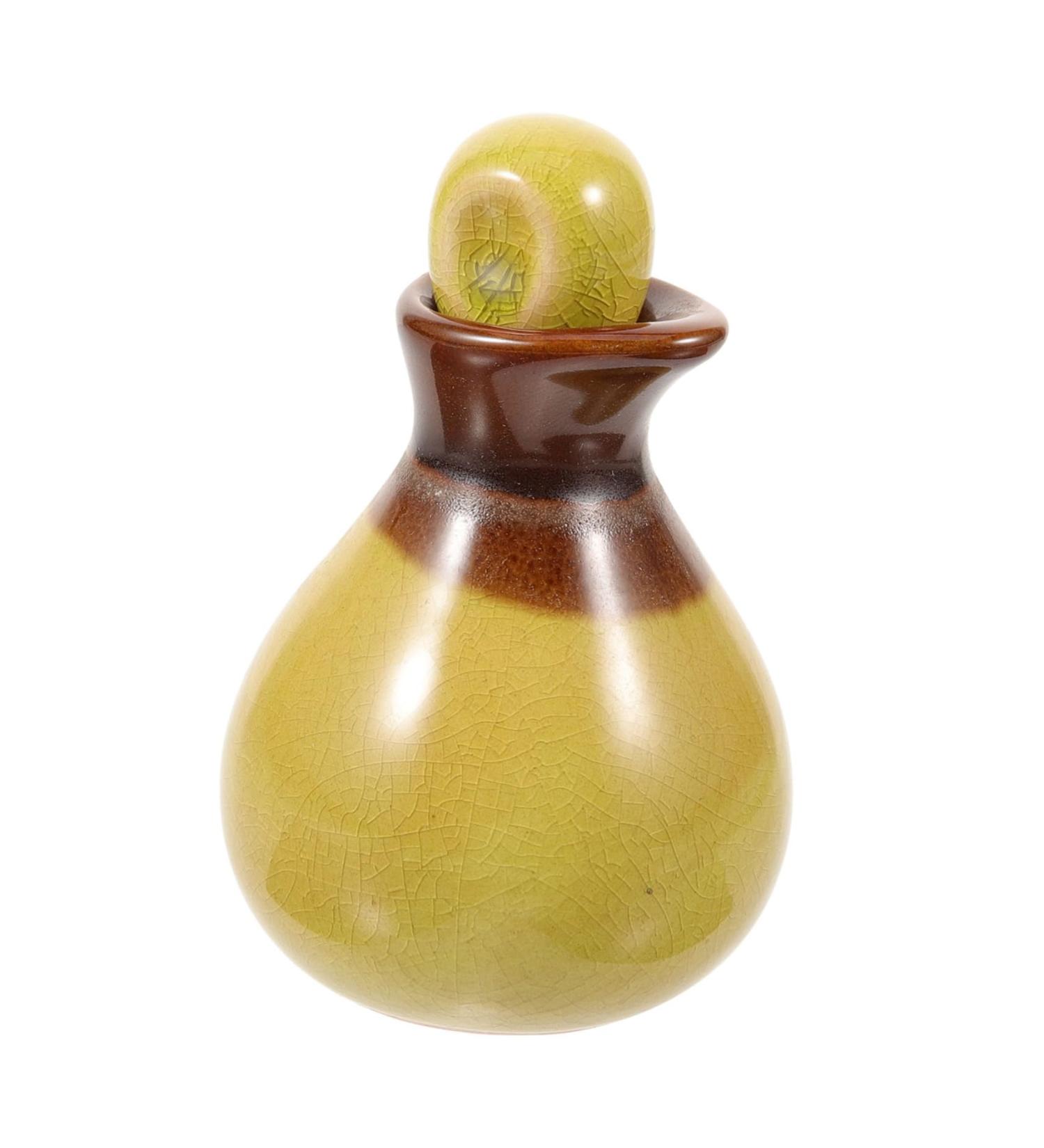 Ipetboom Small Spice Pot - Ceramic Oil & Vinegar Cruet with Lid | International Shipping - Buy Online on GoSupps.com
