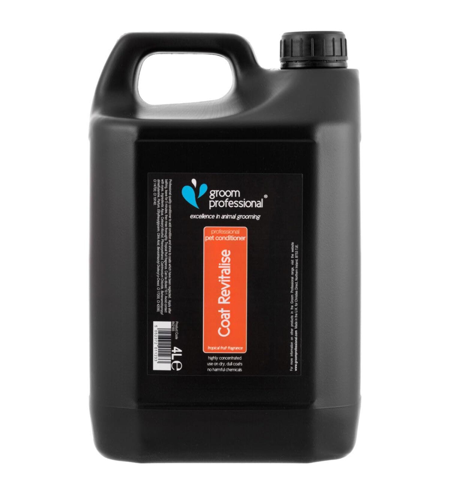 GROOM PROFESSIONAL Coat Revitalise Dog Conditioner 4L - Adds Shine and Body - For Dry & Dull Coat - Renewing Formula - Buy Online on GoSupps.com