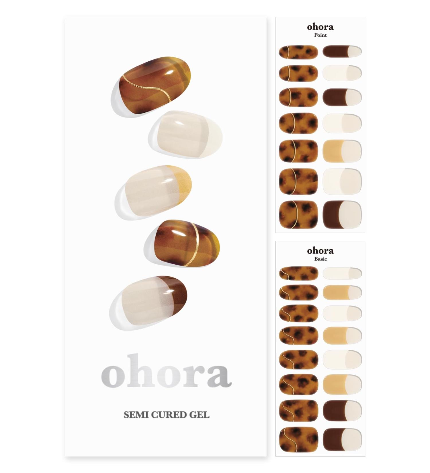 ohora N Amber French Gel Nail Strips - Salon-Quality, Long Lasting, Easy to Apply & Remove - Buy Online on GoSupps.com