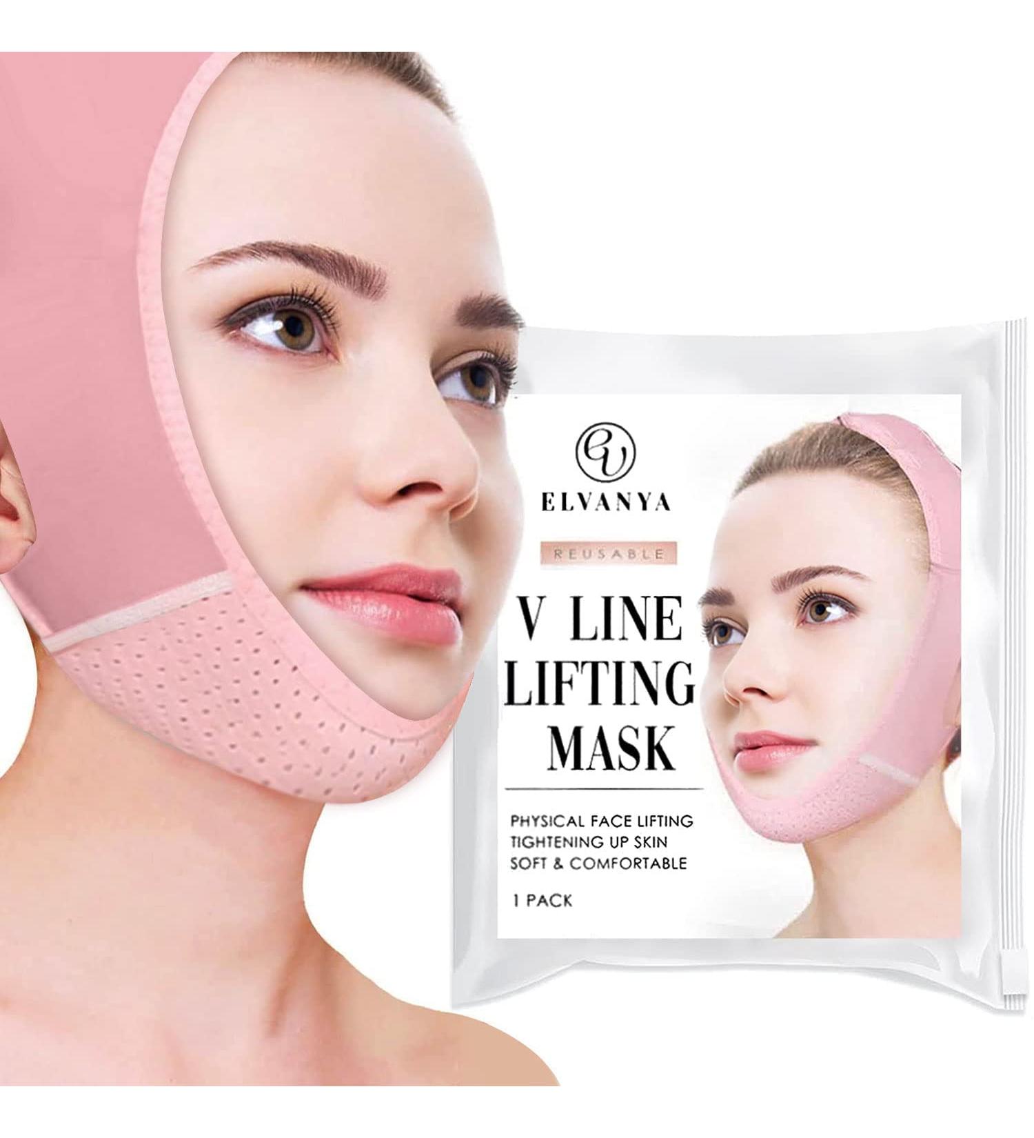 V Line Mask Facial Slimming Strap | Double Chin Reducer & Face Lifting Belt - Buy Online on GoSupps.com