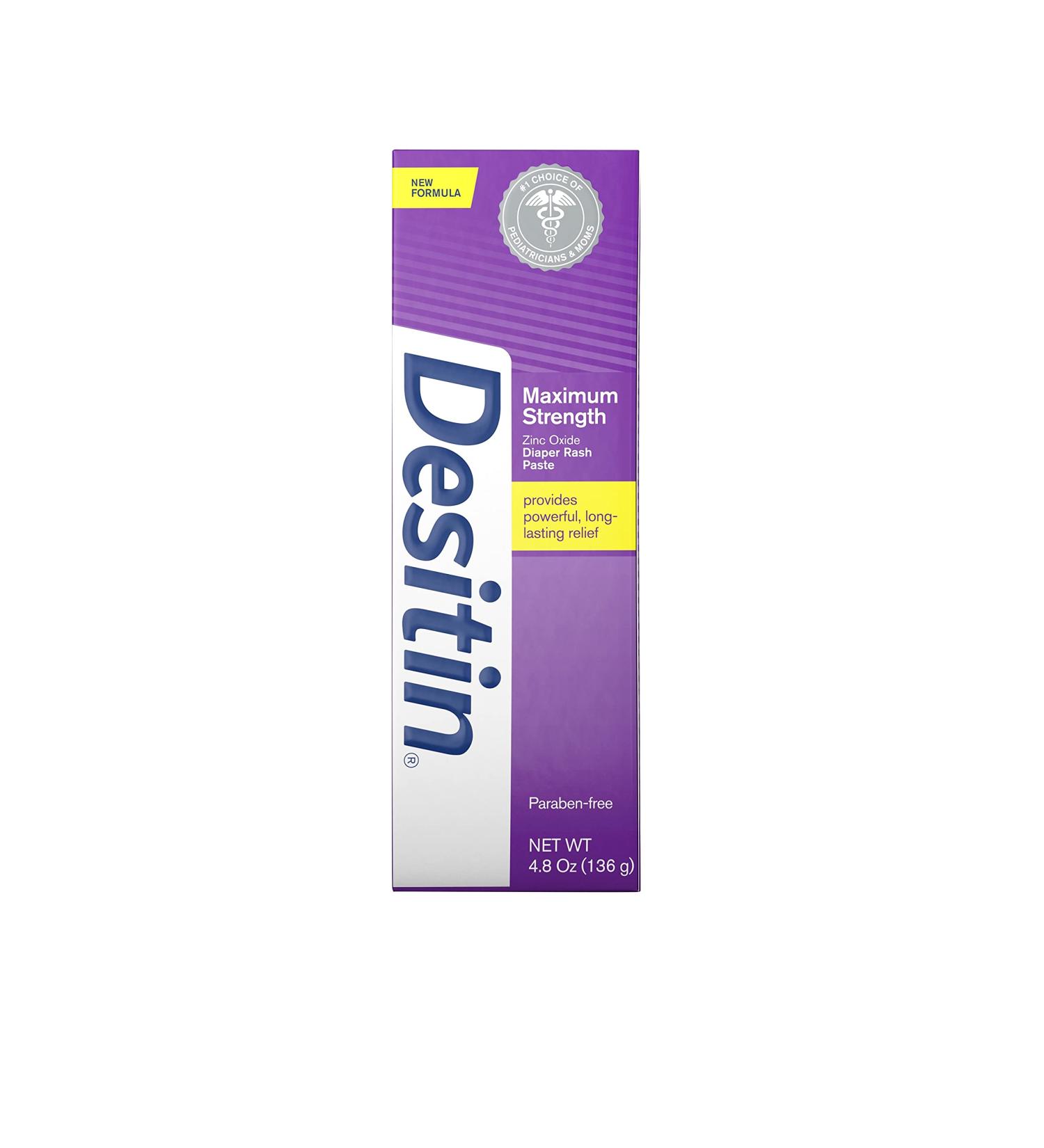 Desitin Maximum Strength Diaper Rash Cream - 40% Zinc Oxide - 4.8oz (Pack of 1) - Buy Online on GoSupps.com