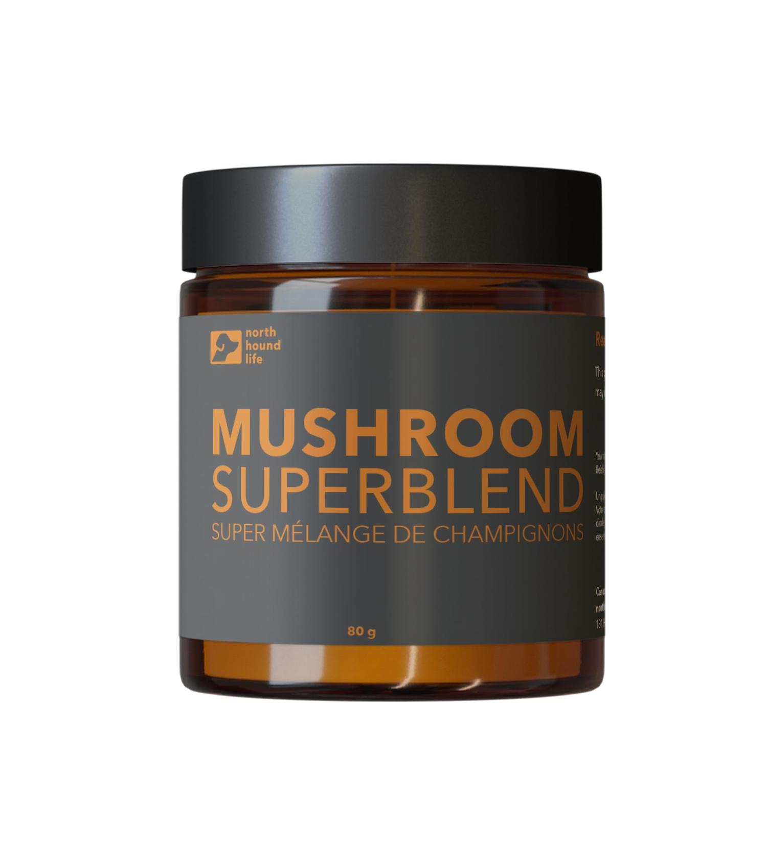 Mushroom Superblend for Dogs - Five Organic Functional Mushrooms for Immune Support Energy Enhancing Cognitive Health detoxing Anti Viral Anti fungal and Vitality. - Buy Online on GoSupps.com