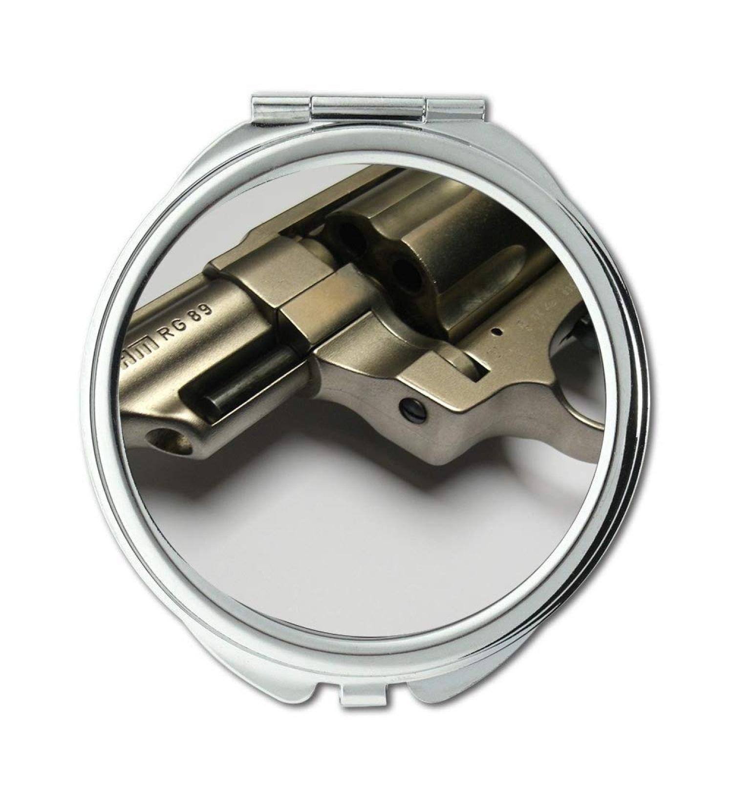 YENDOSTEEN Mirror Travel Mirror a pistol to my temple lyrics Round Mirror pistol pocket mirror portable mirror - Buy Online on GoSupps.com
