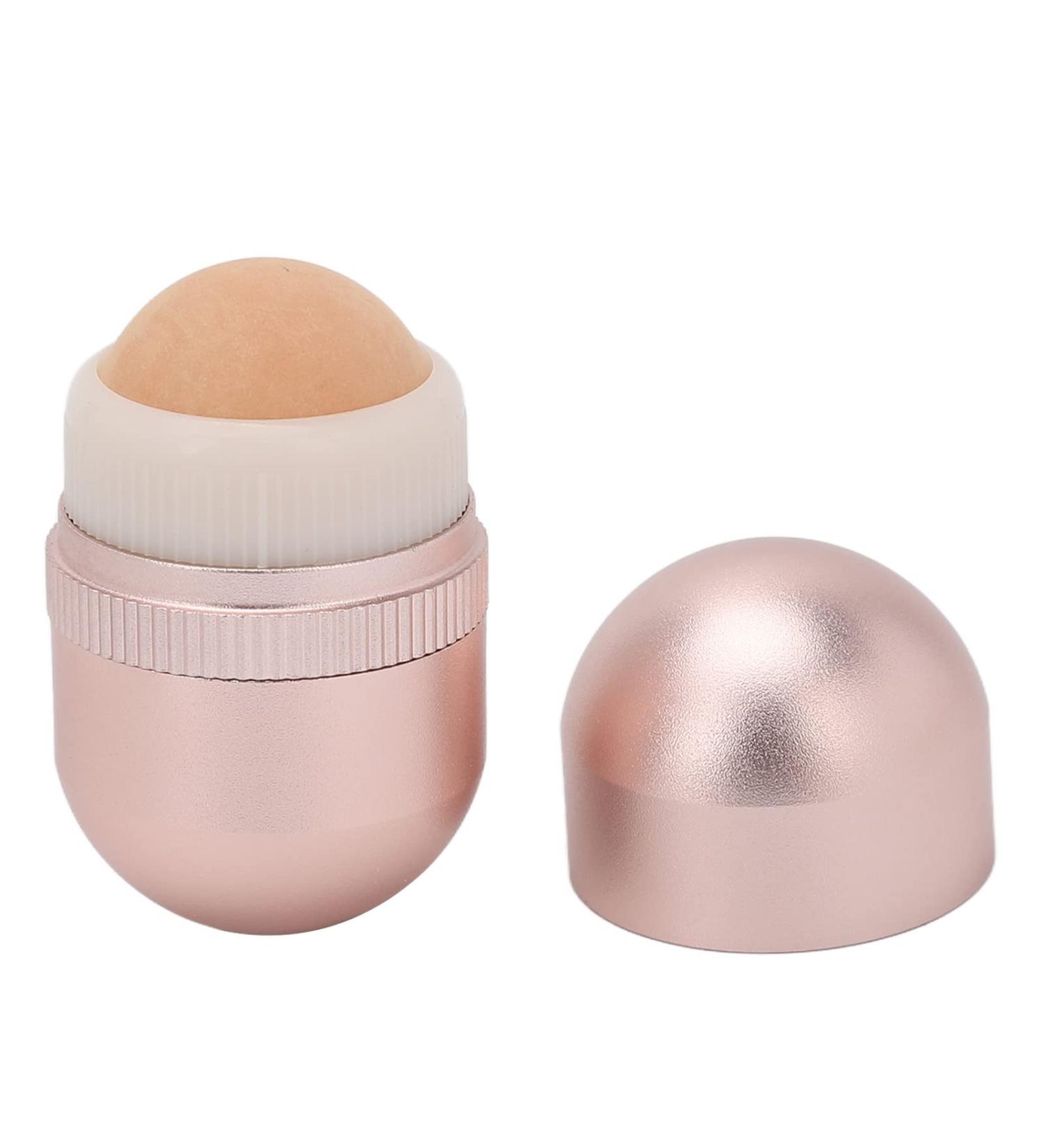 Portable Oil Absorbing Volcanic Face Roller - Reusable Mini Makeup Tool for Oily Skin (Pale Pink) | Best Facial Roller for Oil Control - Buy Online on GoSupps.com