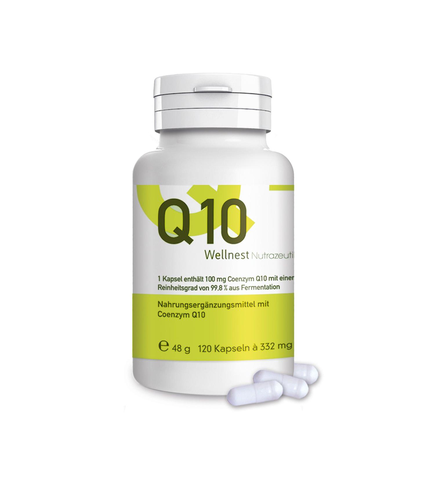 Wellnest Coenzyme Q10 100mg | 120 Capsules | Organic Vegan 100% Natural | No Artificial Colors or Flavors - Buy Online on GoSupps.com