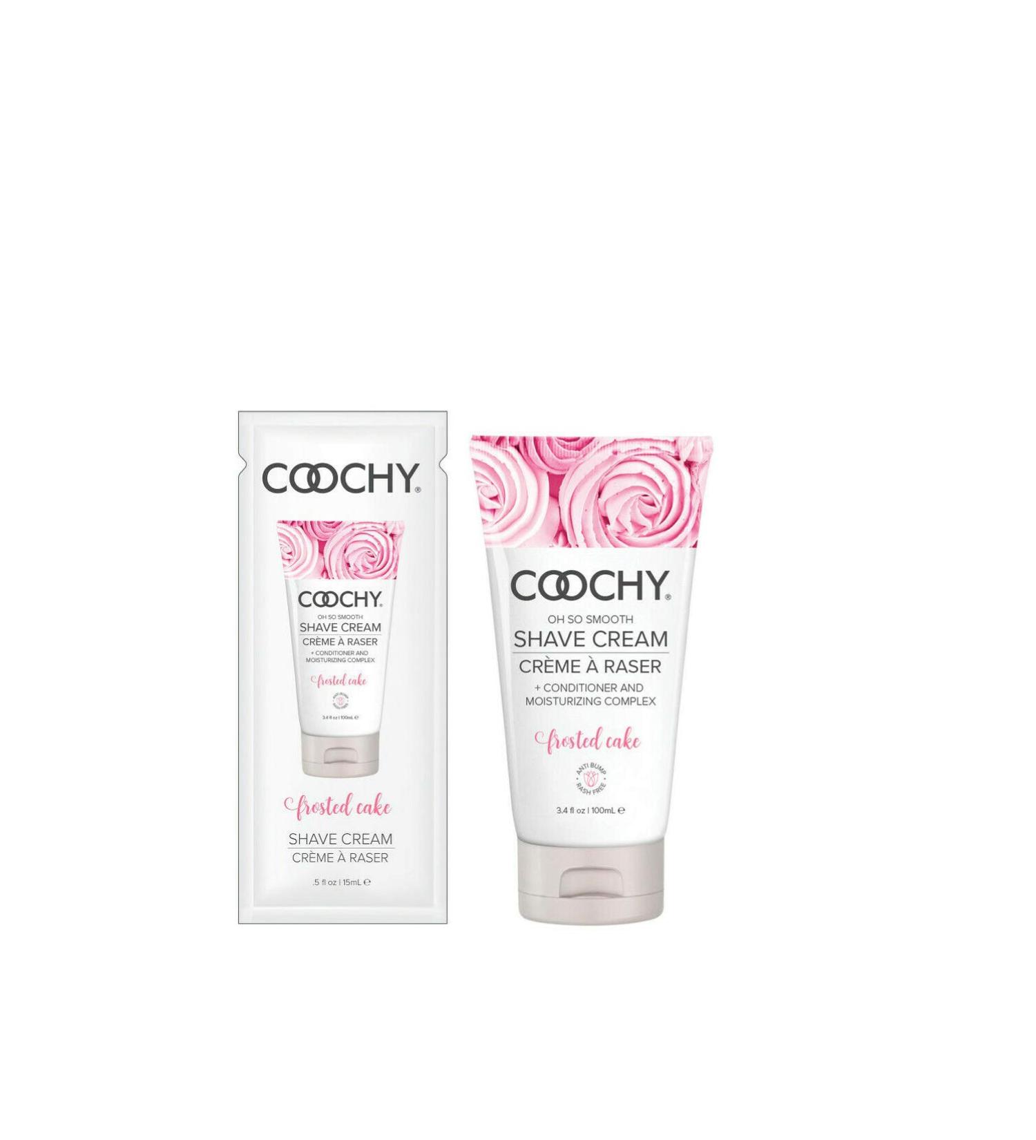 Coochy Rash Free FROSTED CAKE Shave Creme - 4 Oz Size, Pack of 2 | Water-Based Shave Cream & Moisturizer - Buy Online on GoSupps.com