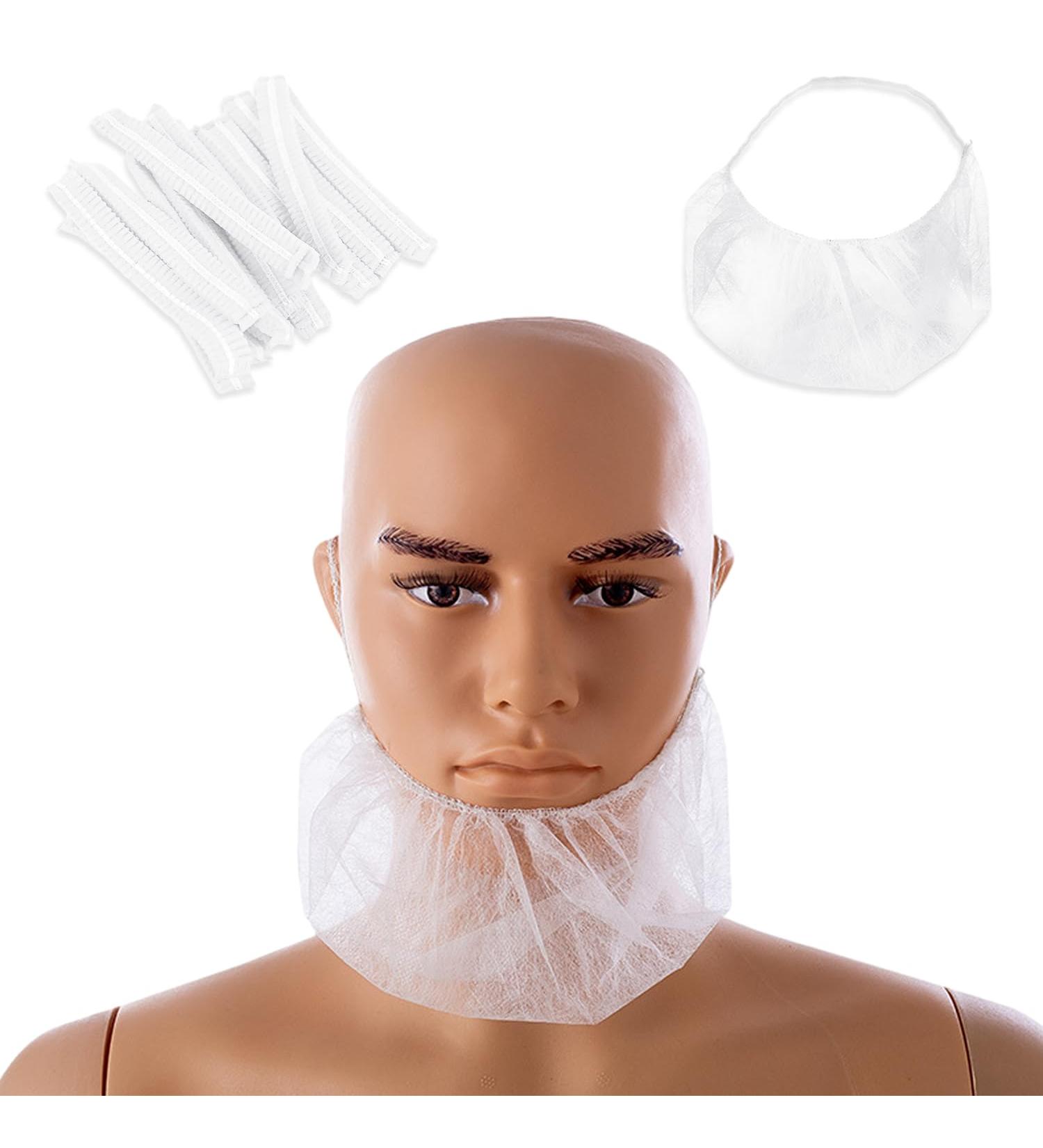 100 Pieces Fleece Beard Protection Masks for Men - Breathable Facial Hair Dust Protection - White Fabric Network - Buy Online on GoSupps.com