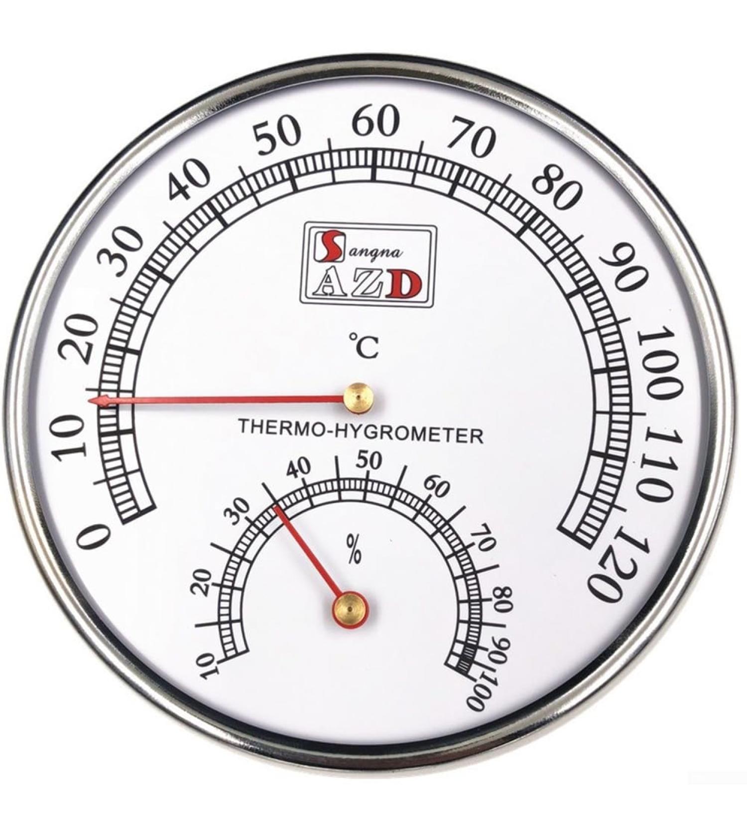 Sauna Thermometer Hygrometer Accurate Temperature Measurement for Indoor & Outdoor Sauna Rooms - Buy Online on GoSupps.com