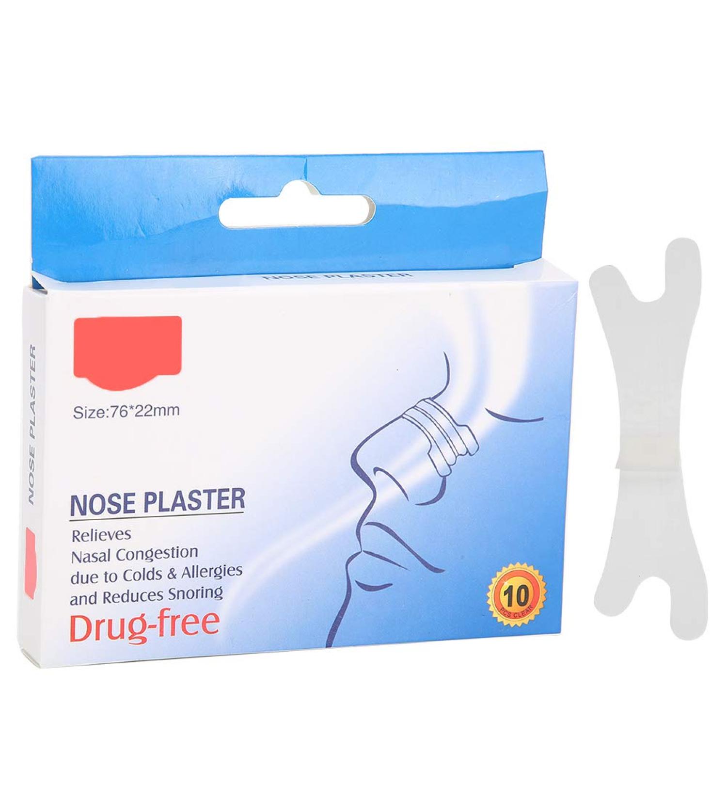 TOPINCN Pack of 10 PVC Disposable Nose Strips for Improved Breathing and Maximum Hold at Night - 72 x 22mm - Buy Online on GoSupps.com