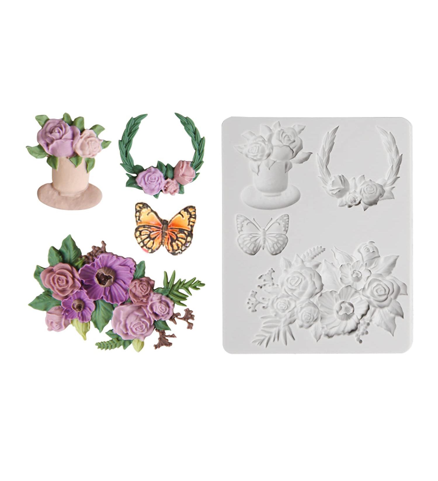 Bouquet Butterfly Silicone Fondant Mold for Cake Decorating and Crafting (0017HHGJ) - Buy Online on GoSupps.com