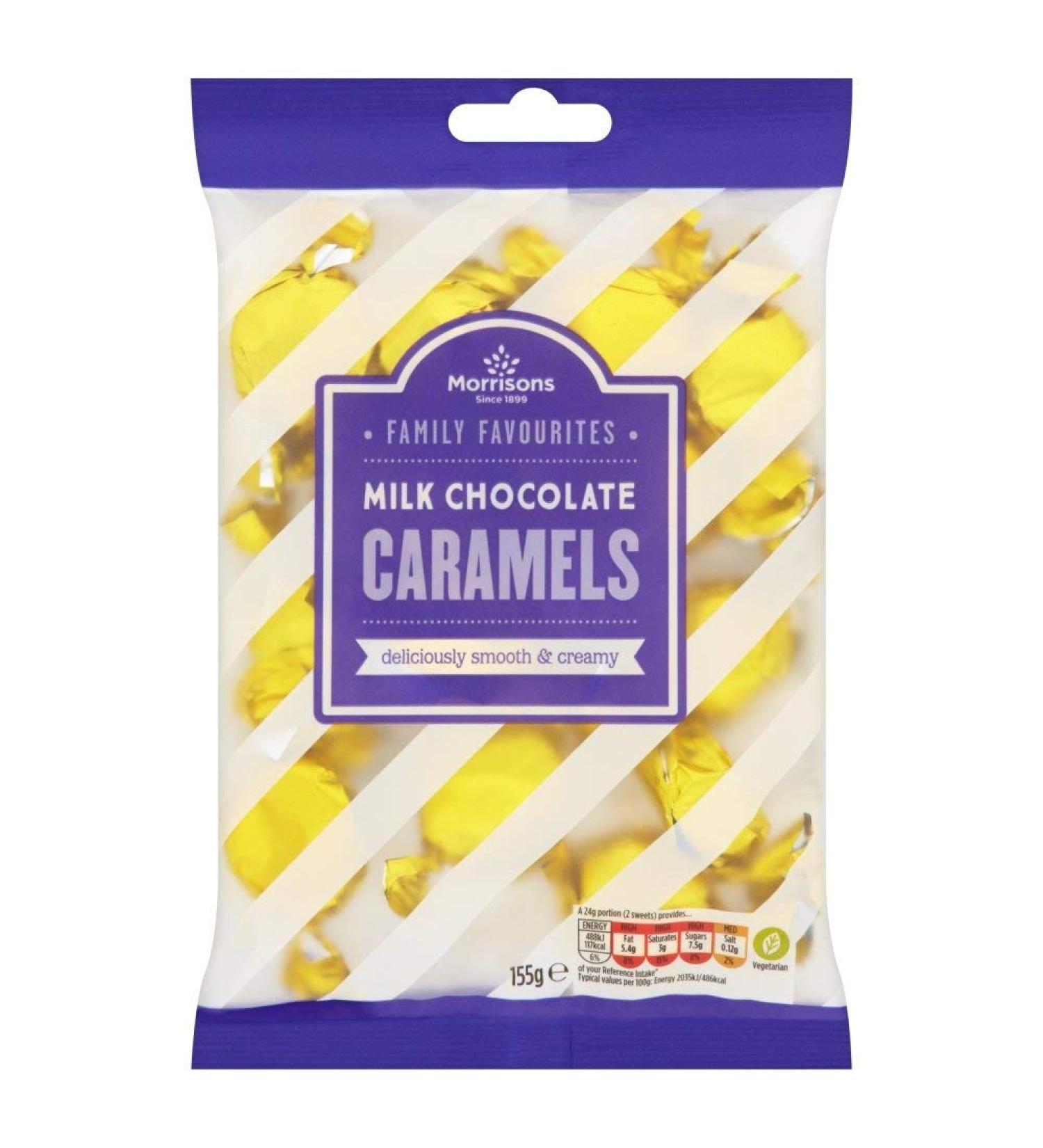 Morrisons Milk Chocolate Caramels 155g - Buy Online on GoSupps.com