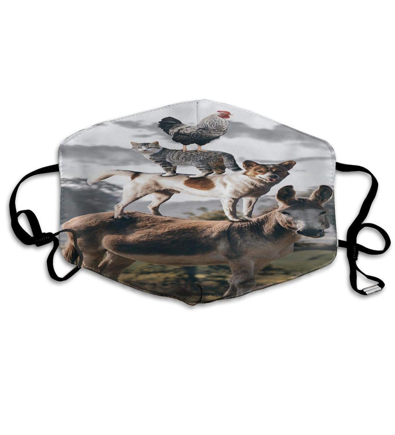 Breathable premium facial protection cover donkey dog cat and chicken women men anti wind dust protection protective cover for skiing camping travel safety daily use