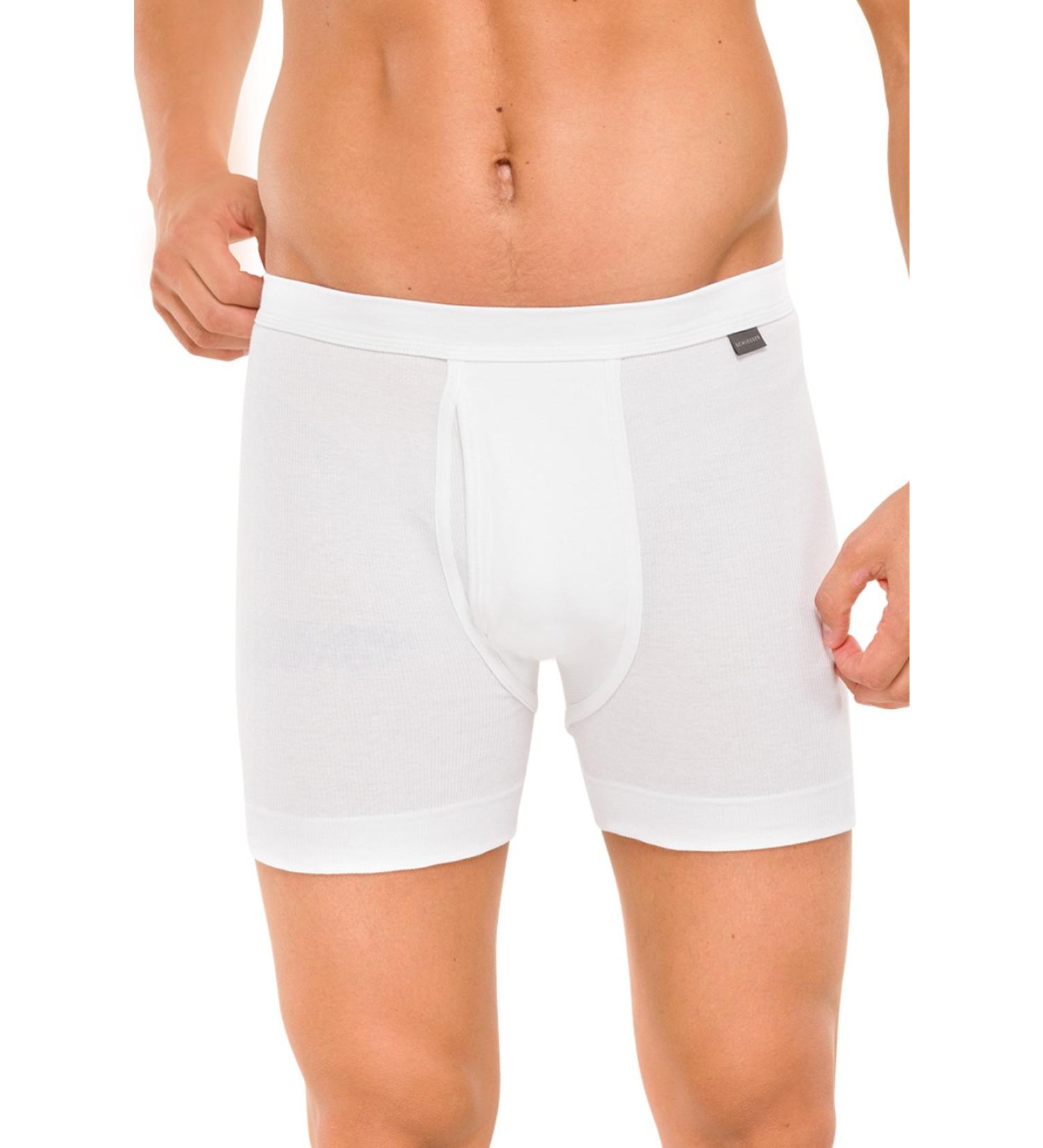 Schiesser Men's Pants Short Underwear 7 White (100-white)