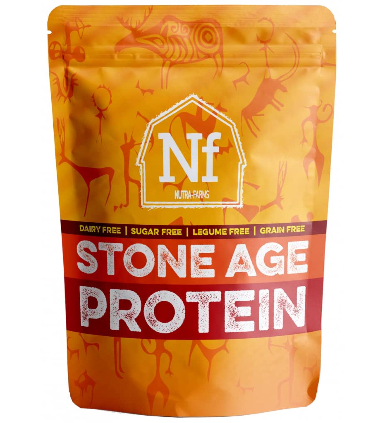 Nutra Farms Stone Age Protein | Gluten-Free Egg White Protein Powder | Dairy Free Sugar Free & Gut-Friendly | Chocolate Flavor | 2 lbs - Buy Online on GoSupps.com