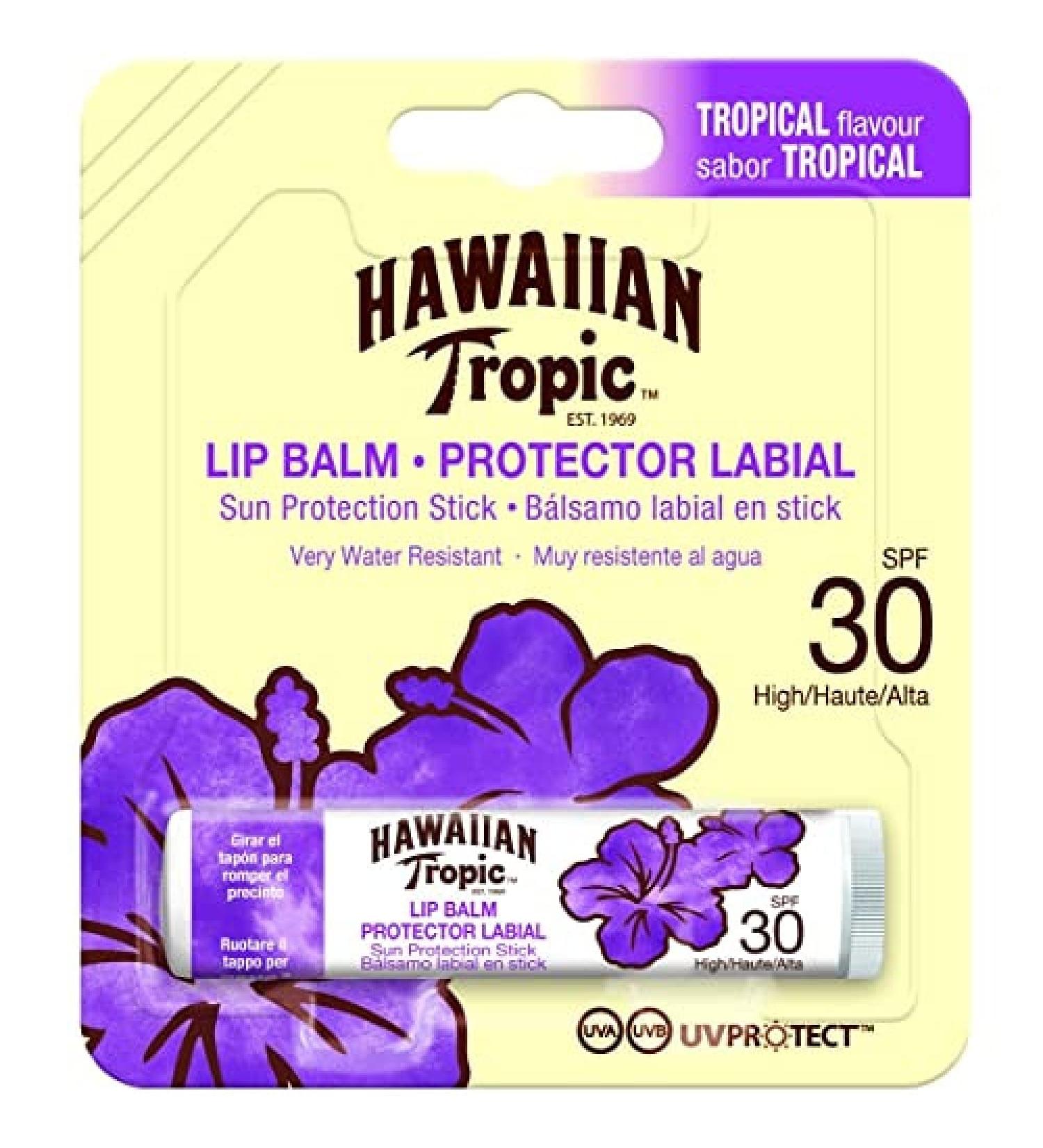 Hawaiian Tropic Lip Balm Stick SPF 30 Water Resistant - Sun Protection - Buy Online on GoSupps.com