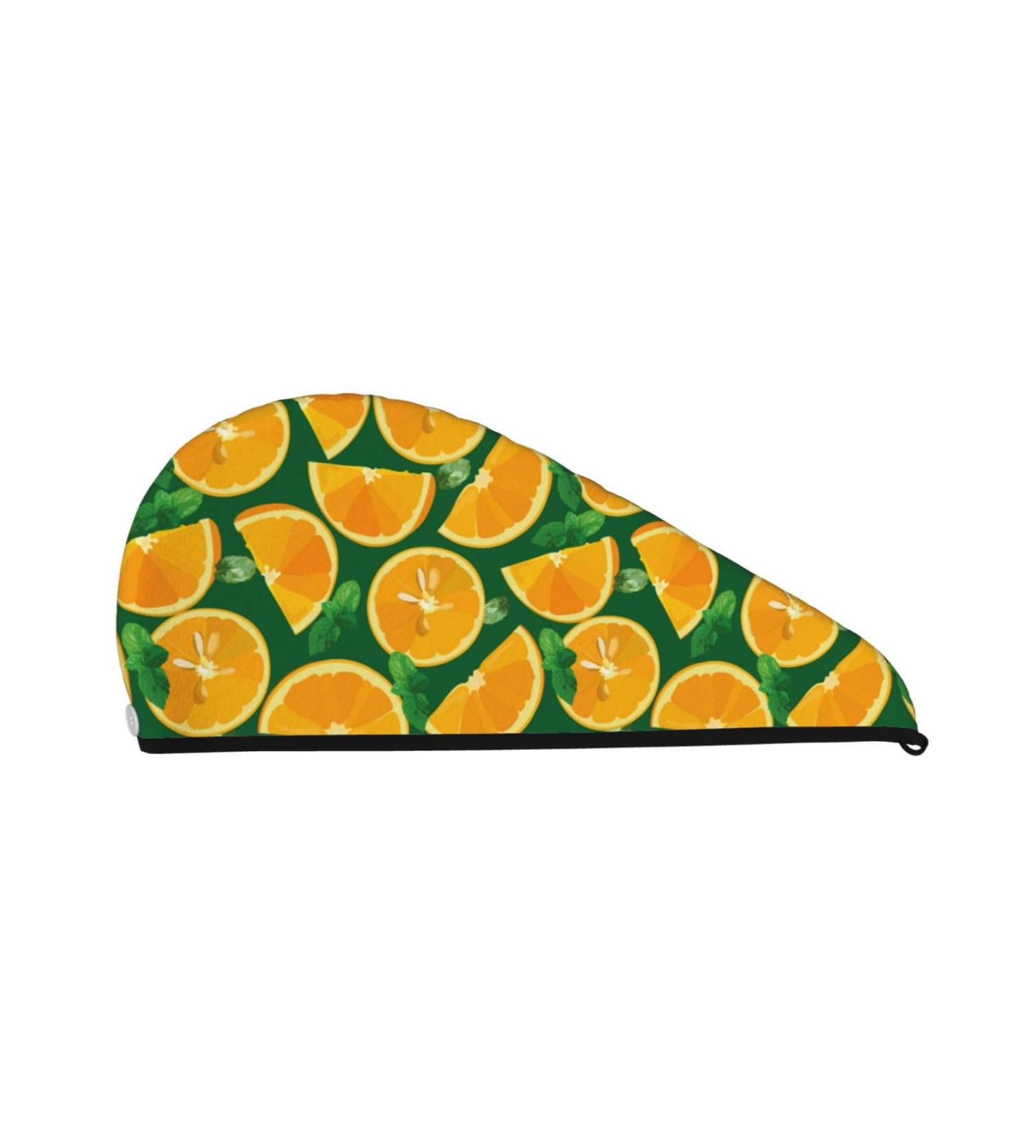 Hair Towel Wrap | Quick-Dry Turban with Button | Orange Hair Drying Towel for Effortless Drying - Buy Online on GoSupps.com