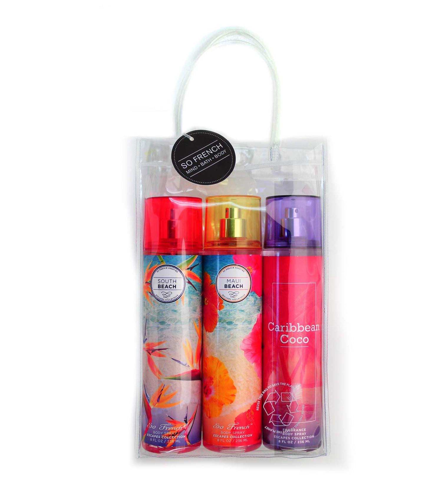 Beach Collection Body Mist Set (South Beach Maui Beach Caribbean Coco) - Buy Online on GoSupps.com