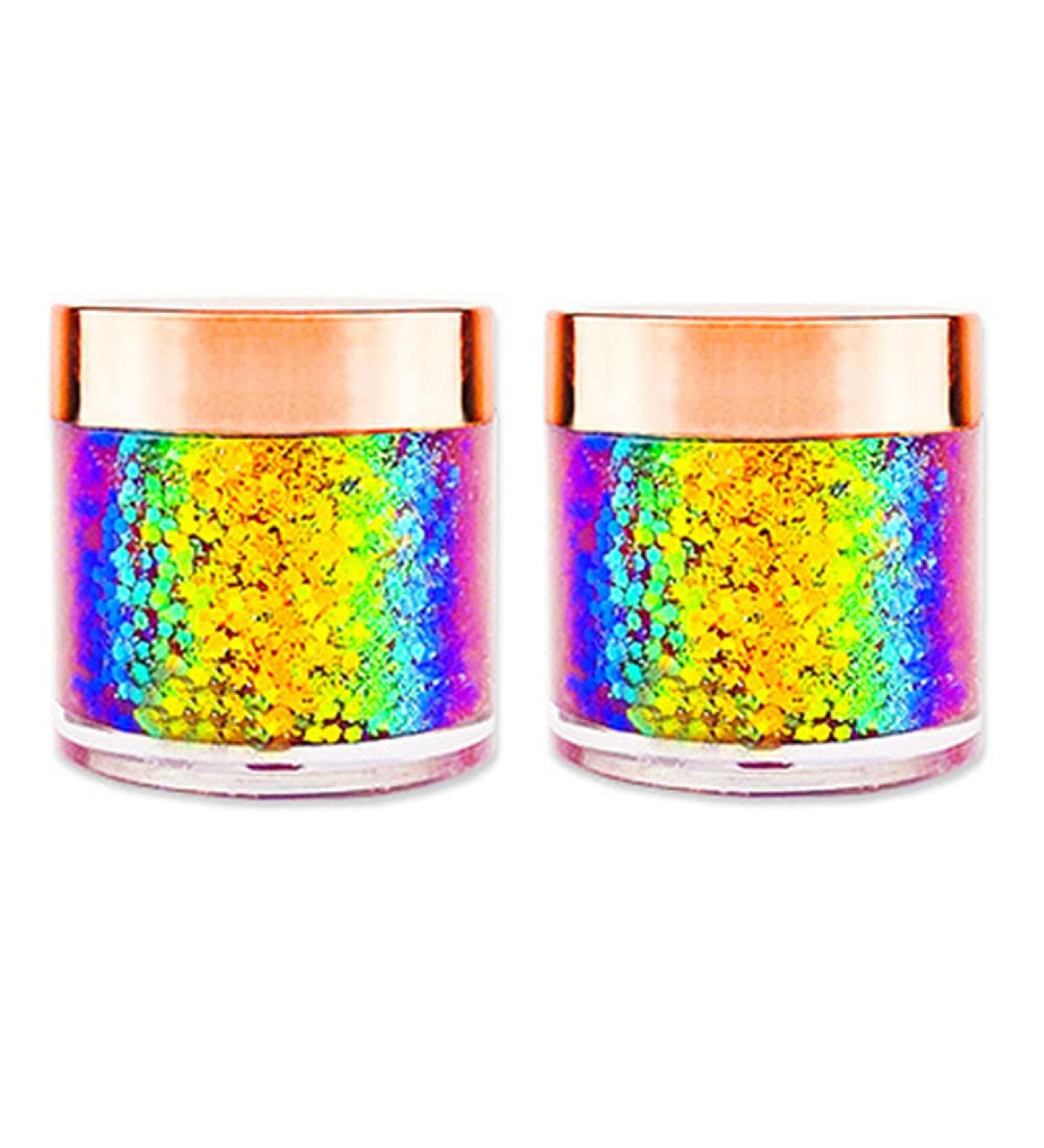 GL-Turelifes Chameleon Body Glitter Gel Set - Sparkling Chunky Glitter for Eyes, Face, Lips & Body - Festival Cosmetic Glitter - Long Lasting - 2 Pack - Buy Online on GoSupps.com