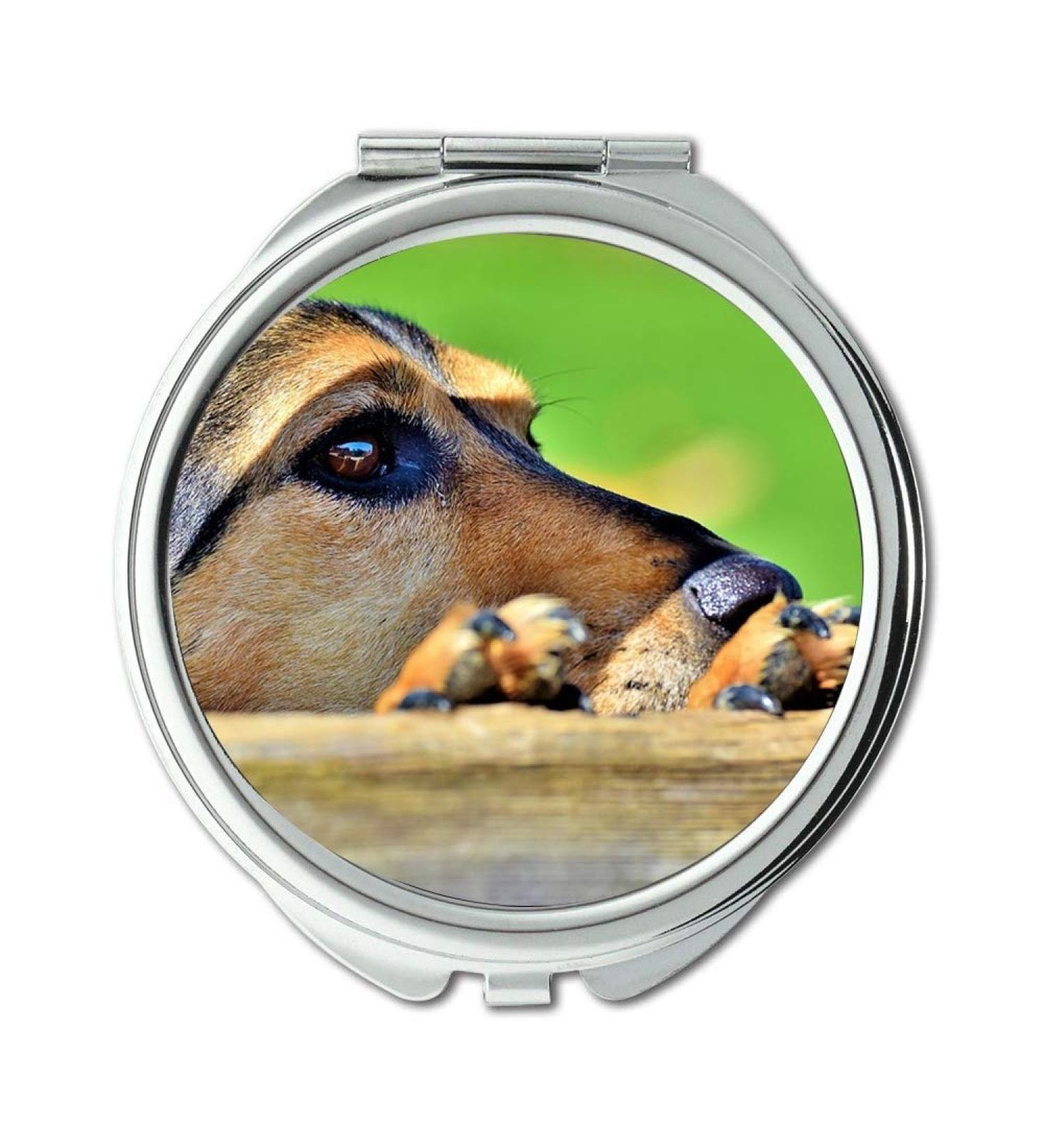 Mirror Travel Mirror Hybrid Dog Small Dog Pet Animal Head Dog Head pocket mirror portable mirror - Buy Online on GoSupps.com