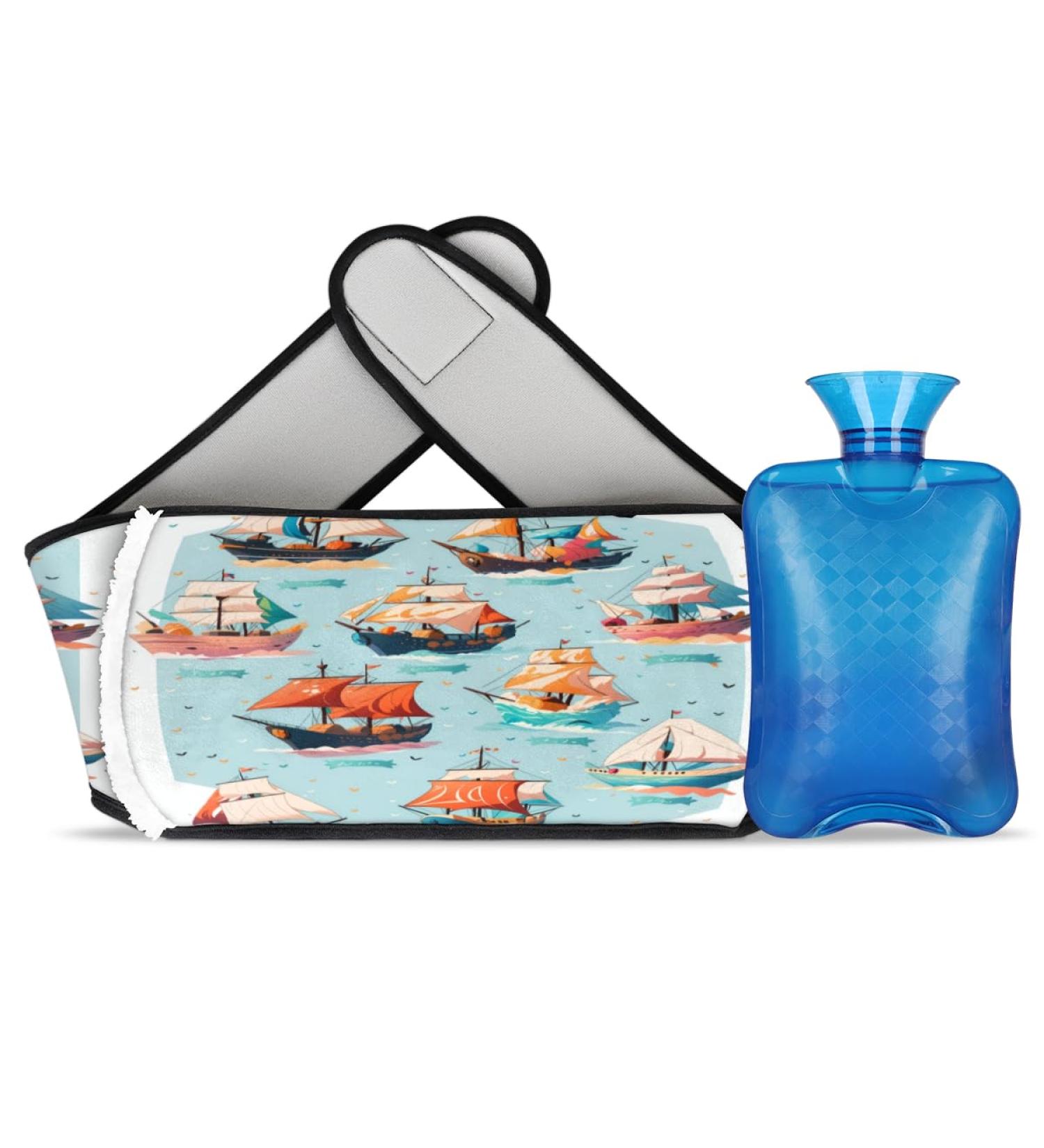 Buy Fun Ship Decor Hot Water Bottle | Soft Waist Cover for Comfort Perfect for Back Neck and Joint Relief | International Shipping Available - Buy Online on GoSupps.com